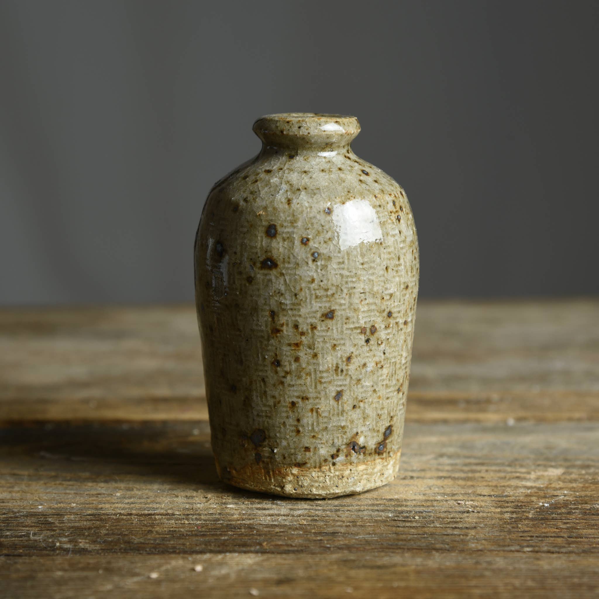 Matt Fishman Pottery Wild Clay Bud Vase in Ash Glaze