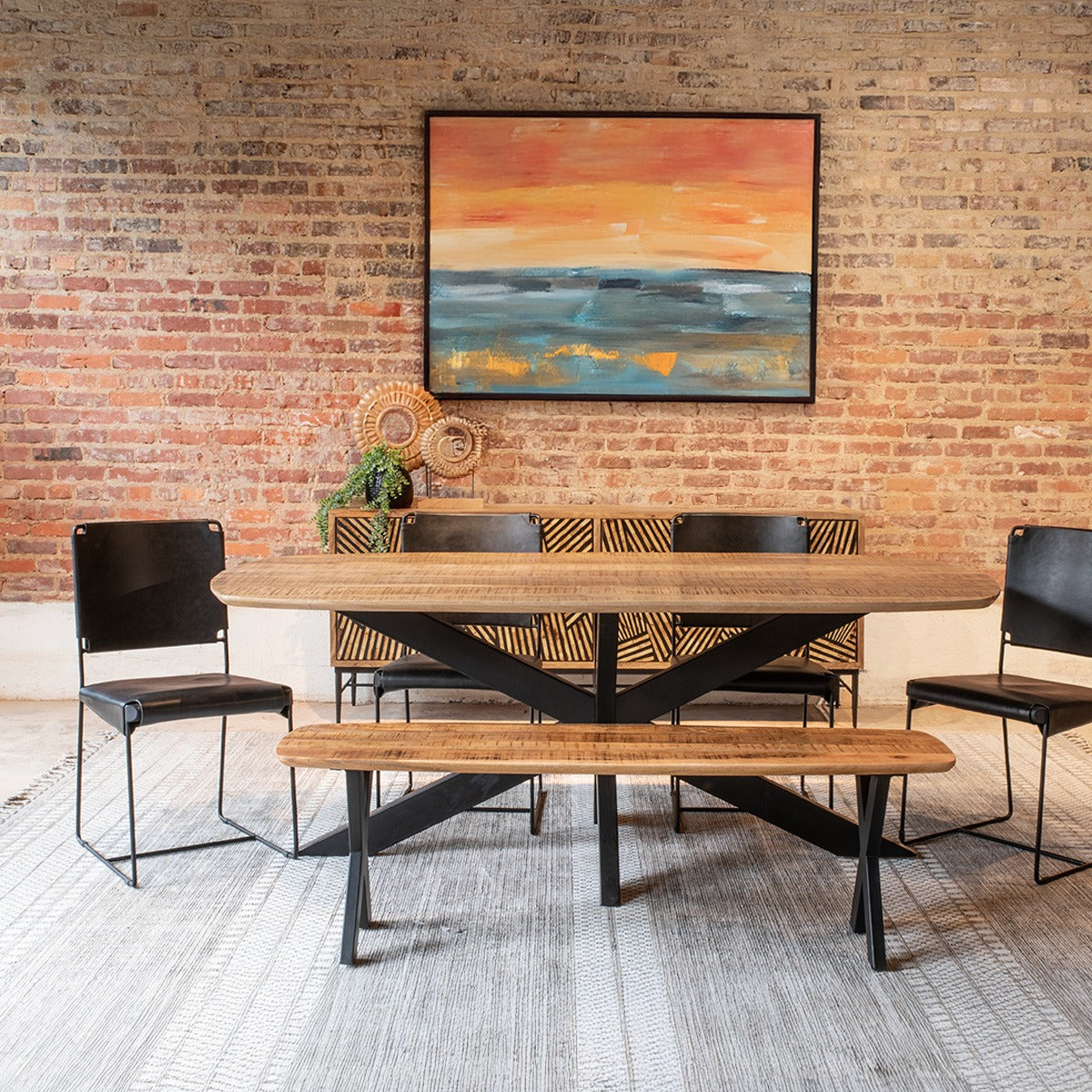 Home Trends & Design Rapallo 82" Dining Table — Natural