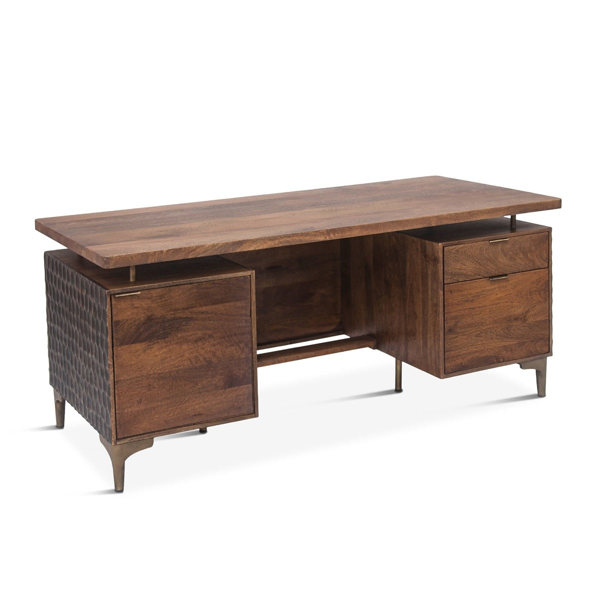 Home Trends Direct Santa Cruz 66" Office Desk — Two Tone