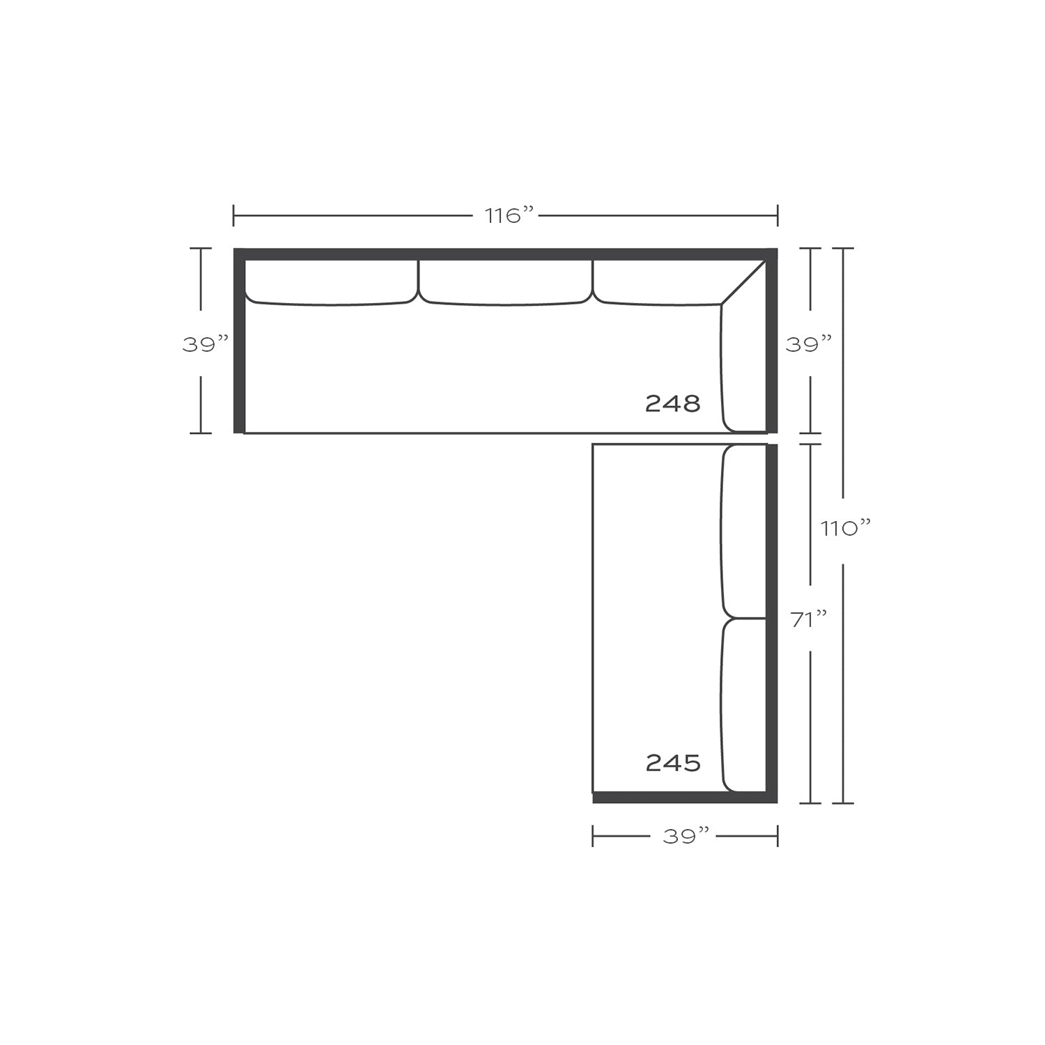Sylvie Bench Seat L Sectional