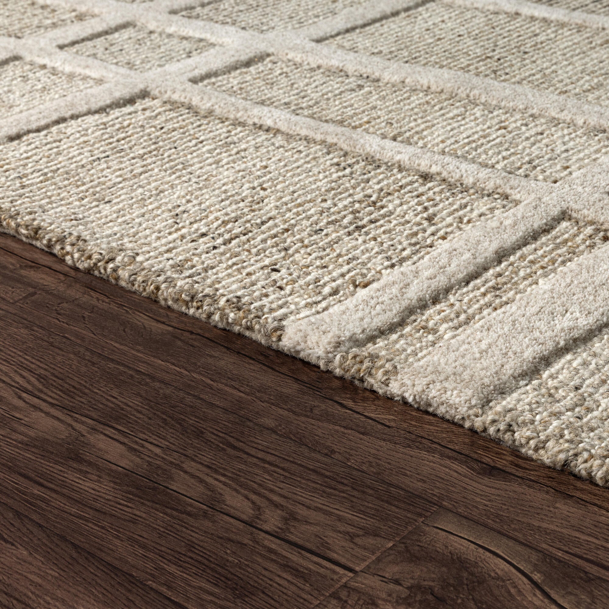 LR Home Marina Rug — TAUPE/IVORY