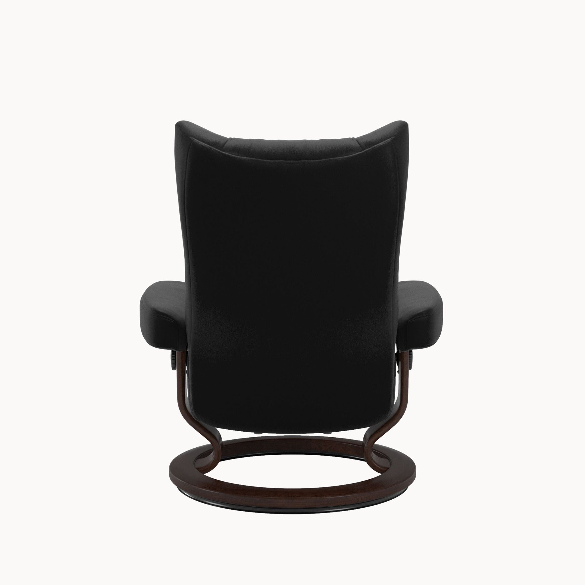 Stressless Wing Classic Base Chair & Ottoman - Paloma Black