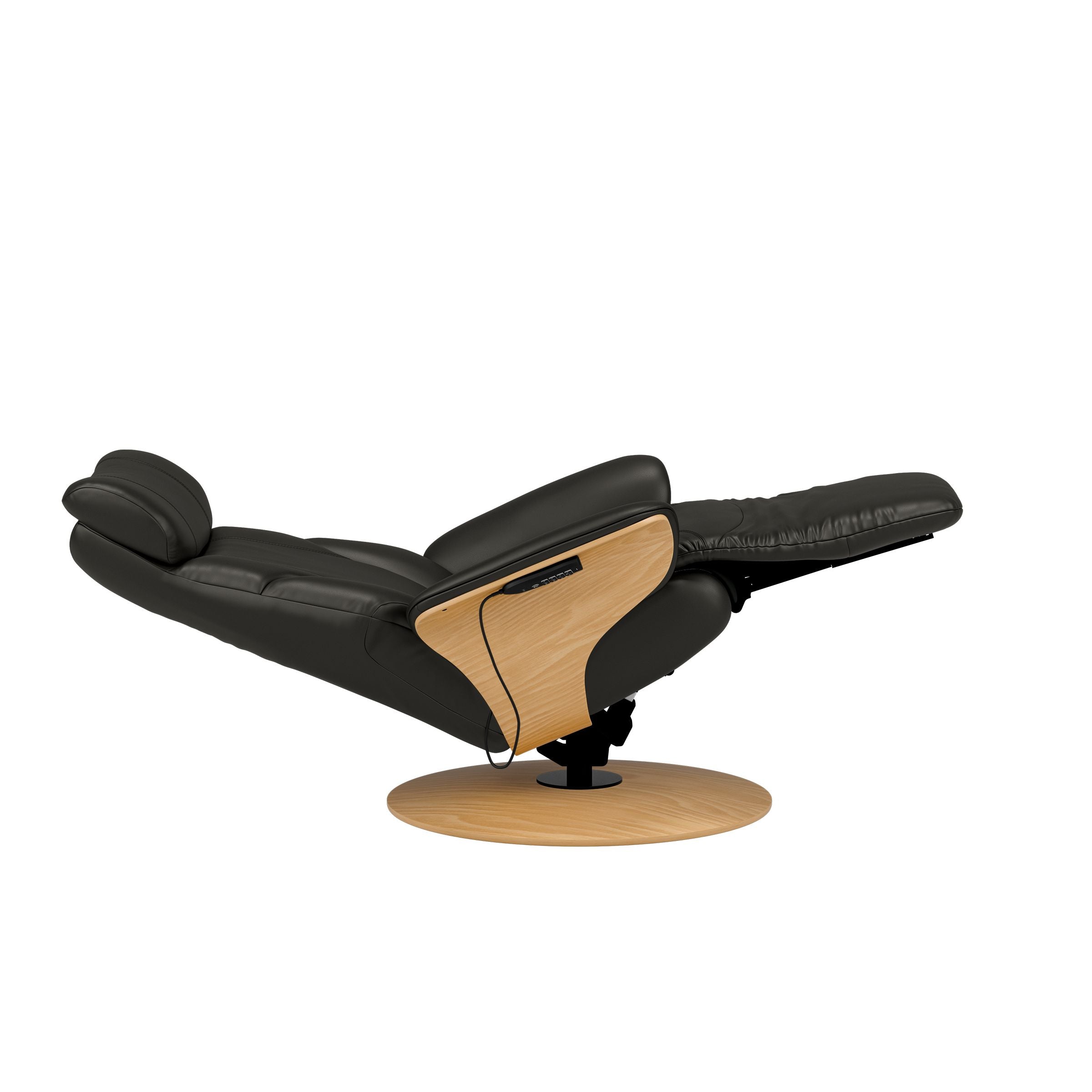 Stressless Adam Wood Disc Recliner — Paloma Black