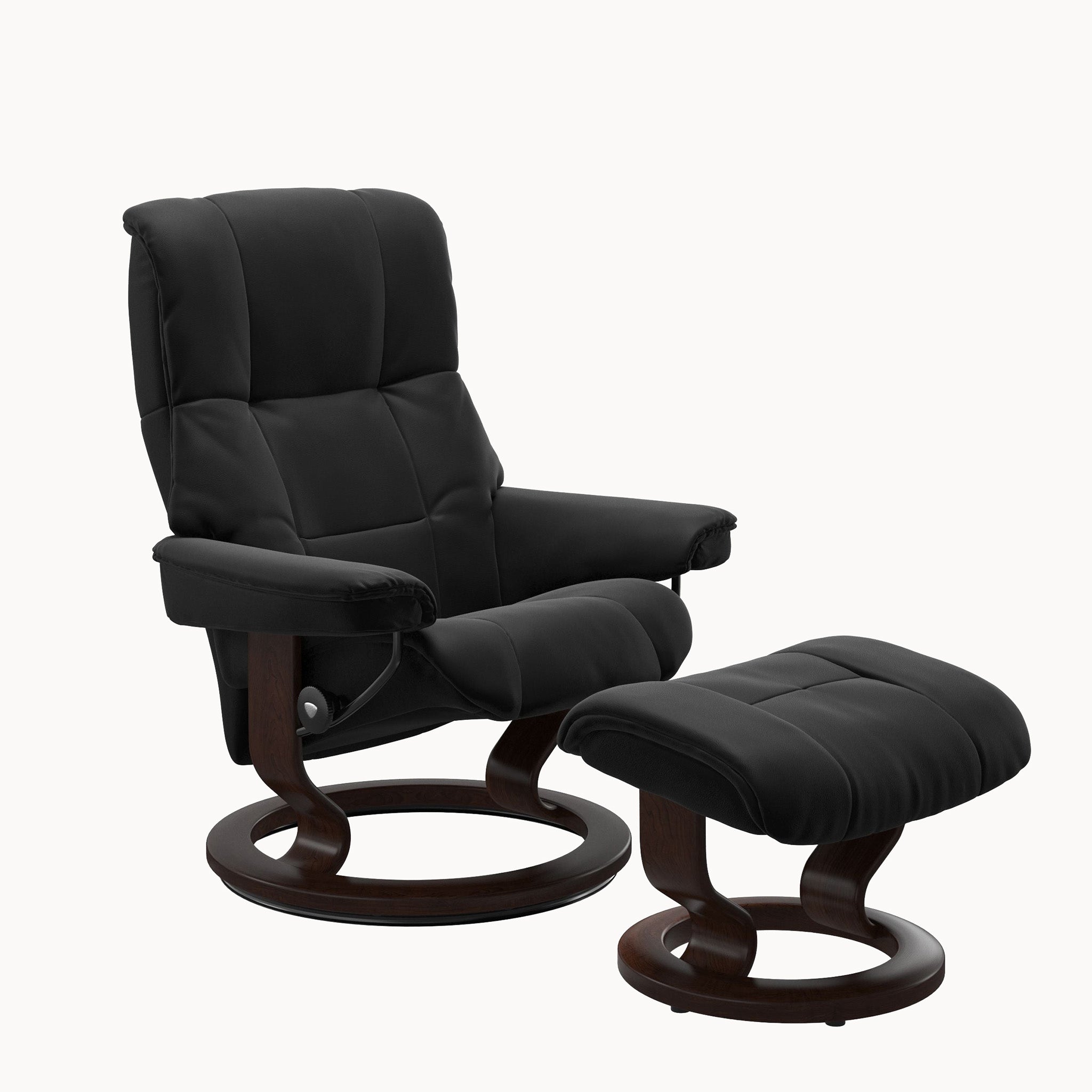 Stressless Mayfair Classic Base Chair & Ottoman - Paloma Black