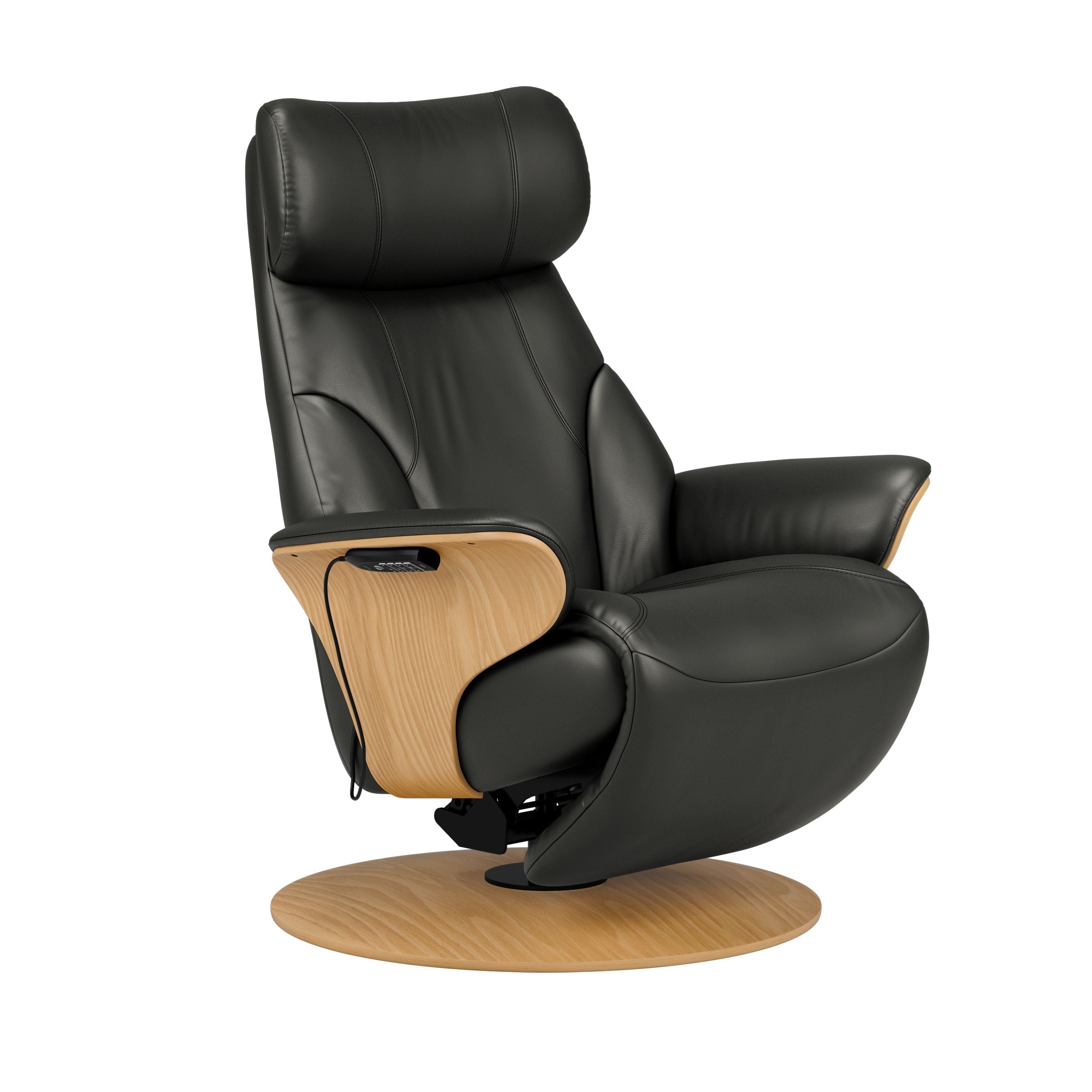 Stressless Adam Wood Disc Recliner — Paloma Black