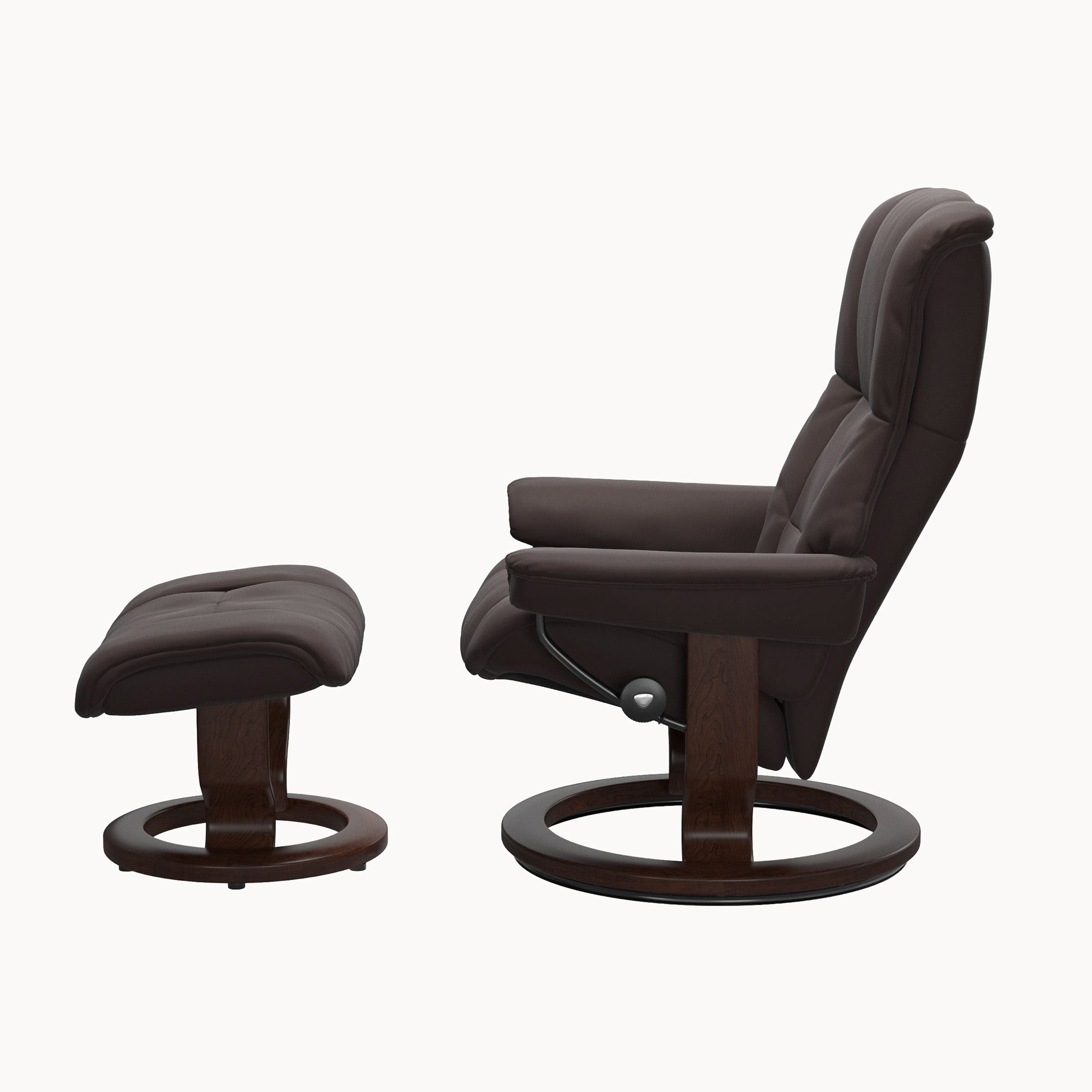 Stressless Mayfair Classic Base Chair & Ottoman - Paloma Chocolate