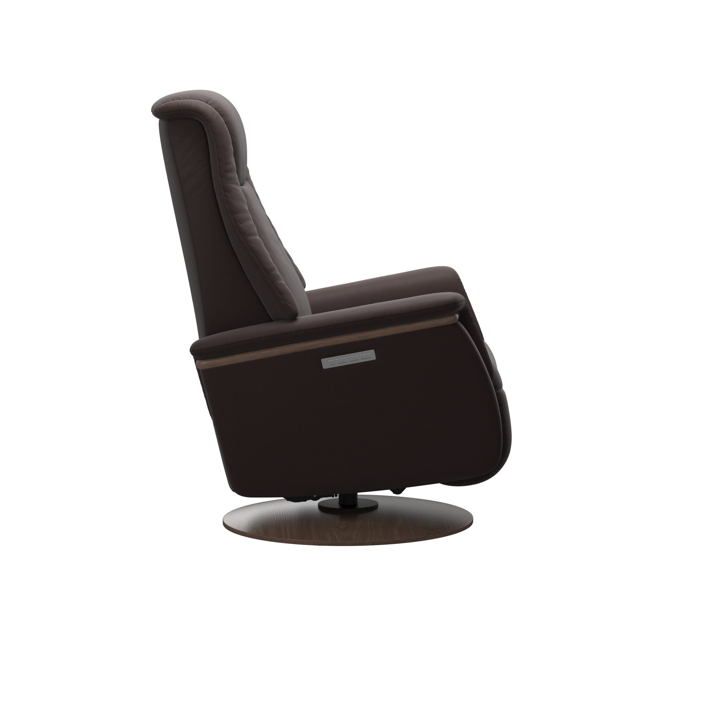 Stressless Max Moon Base Recliner — Paloma Chocolate