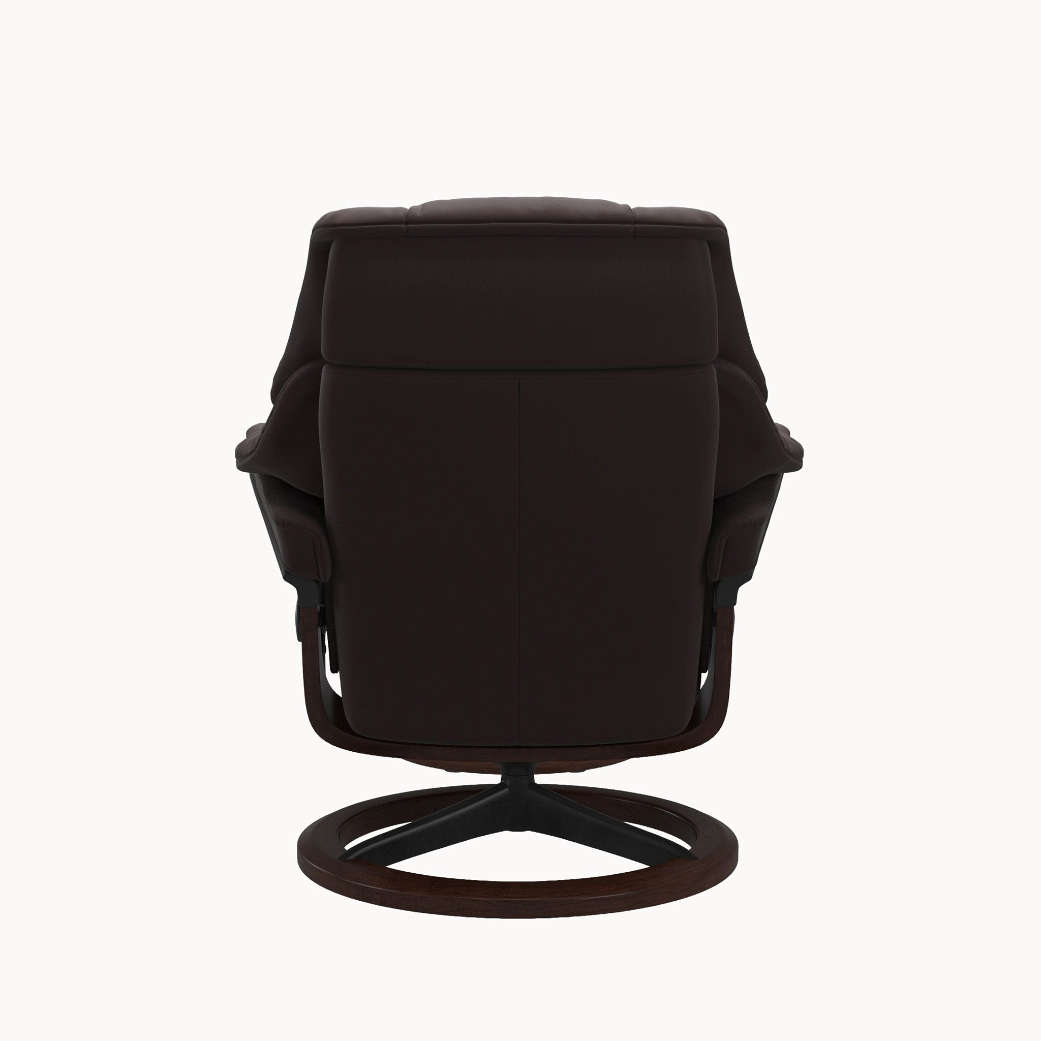 Stressless Reno Signature Base Chair & Ottoman - Paloma Chocolate