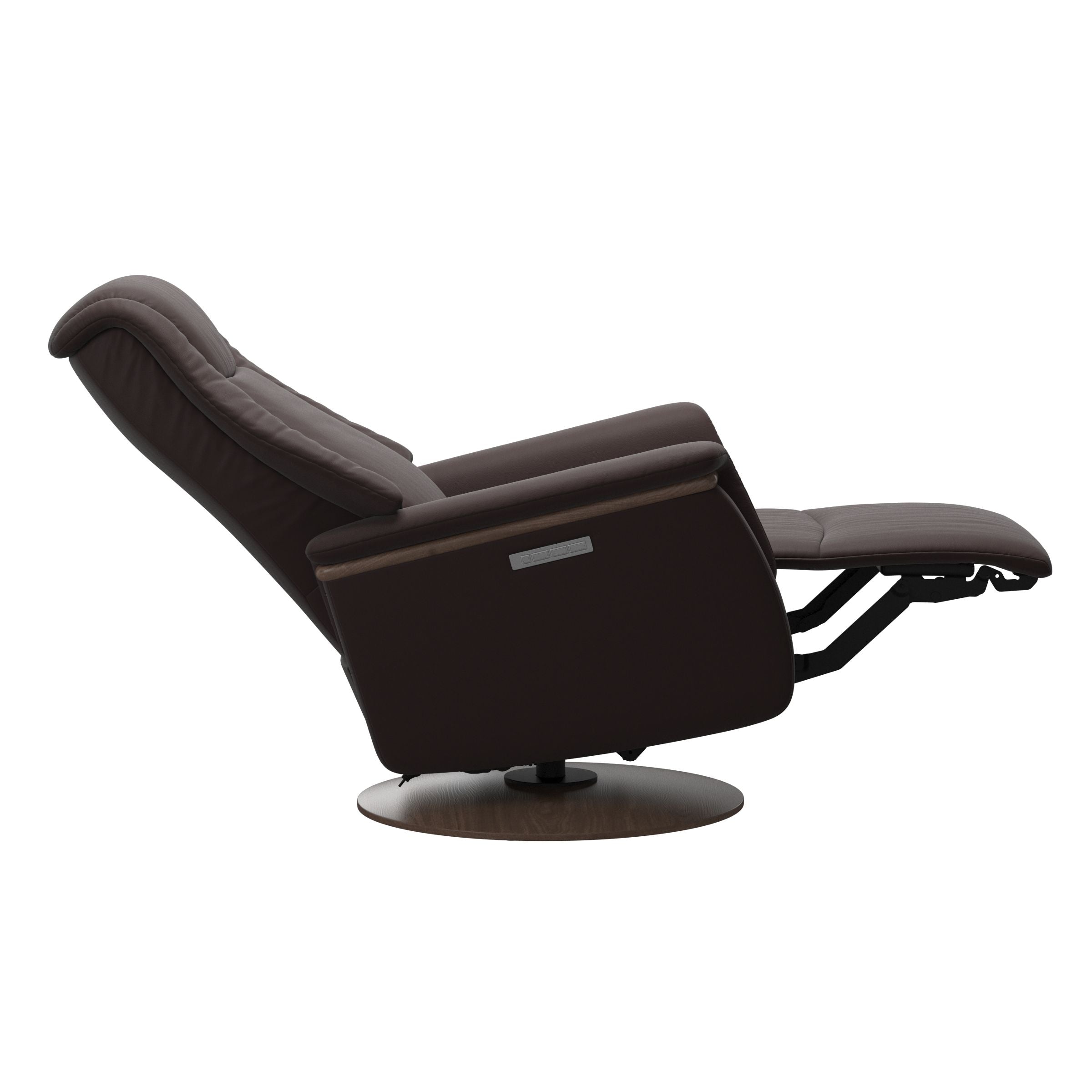 Stressless Max Moon Base Recliner — Paloma Chocolate
