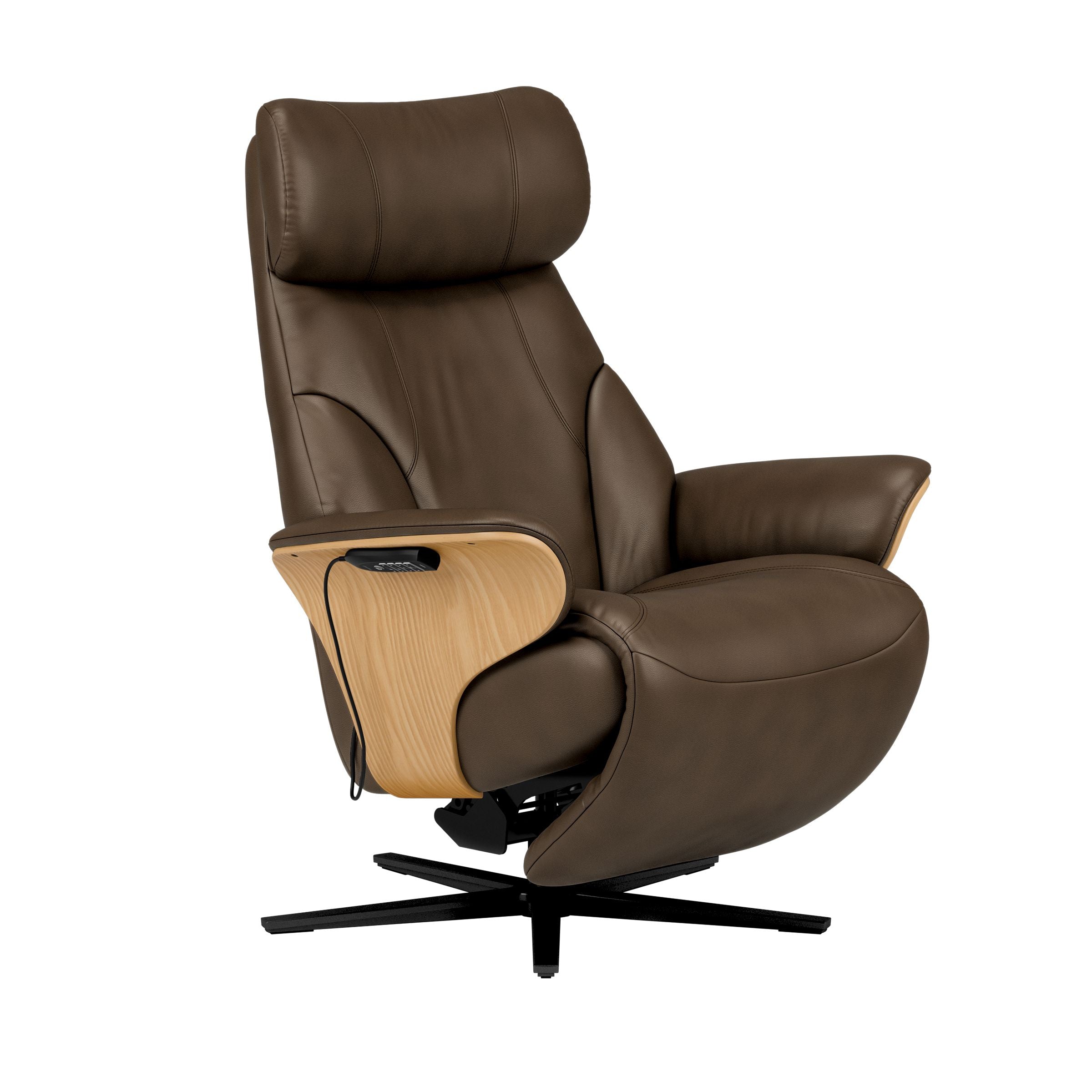 Stressless Adam Disc Base Recliner — Paloma Chocolate