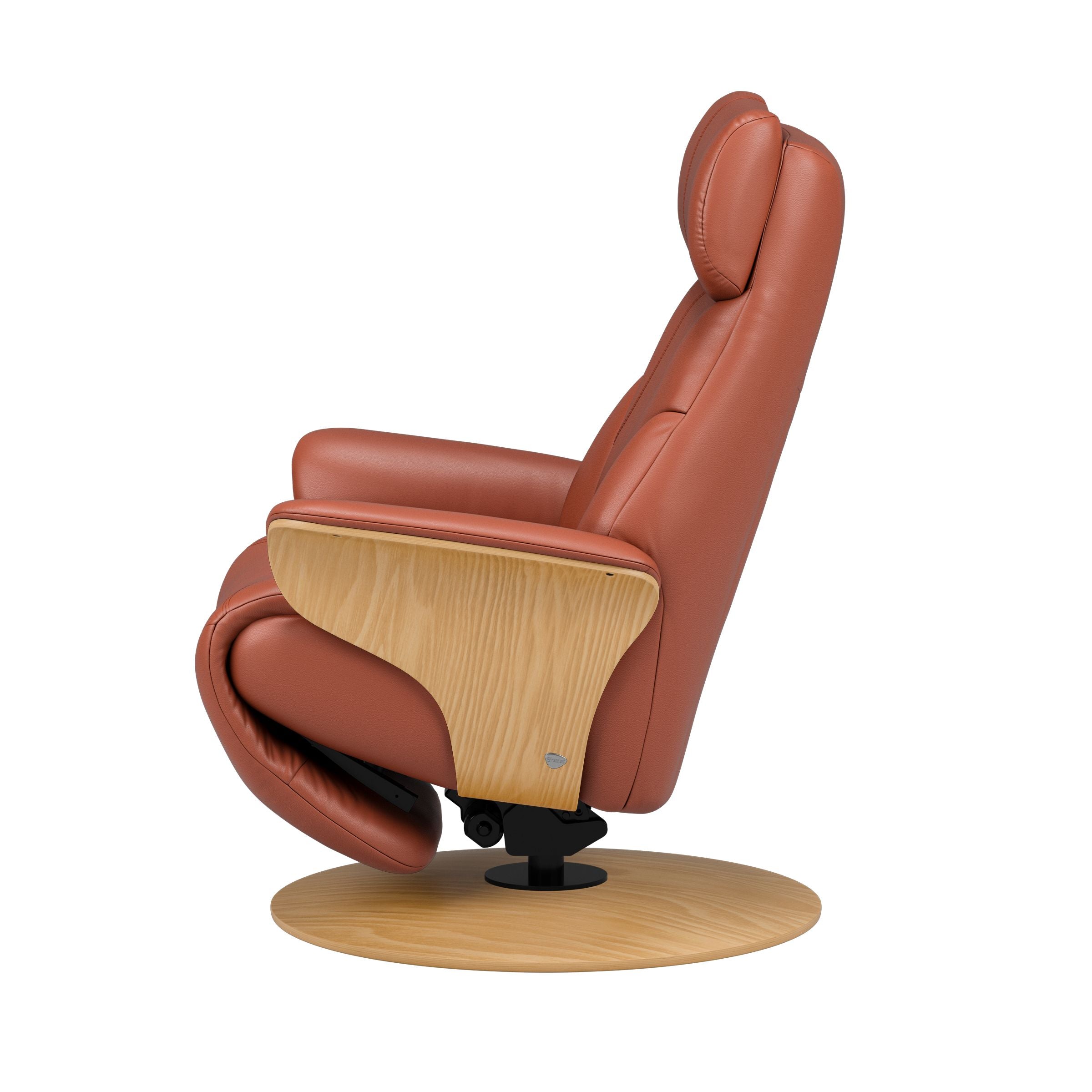 Stressless Adam Wood Disc Recliner — Paloma Dark Henna