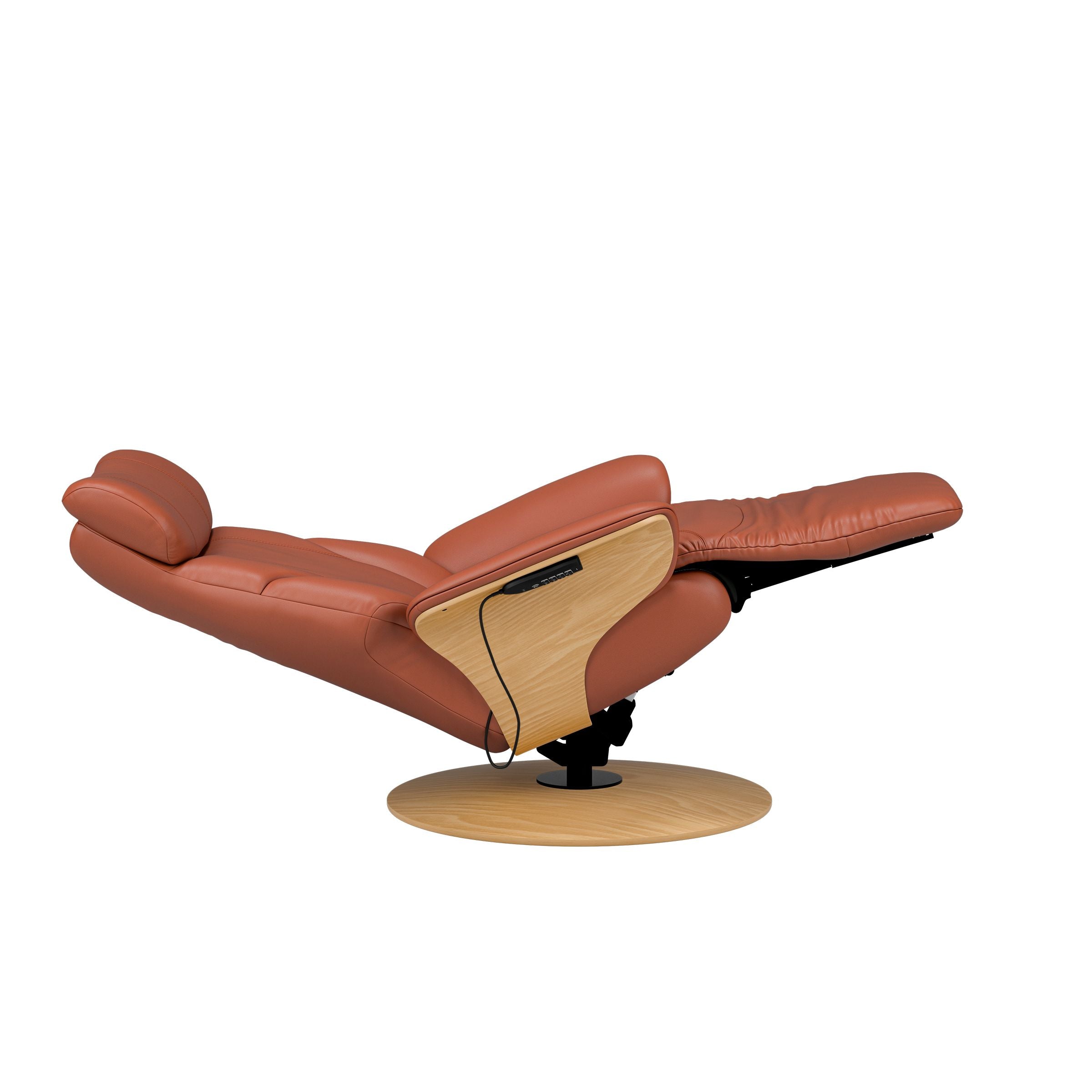 Stressless Adam Wood Disc Recliner — Paloma Dark Henna