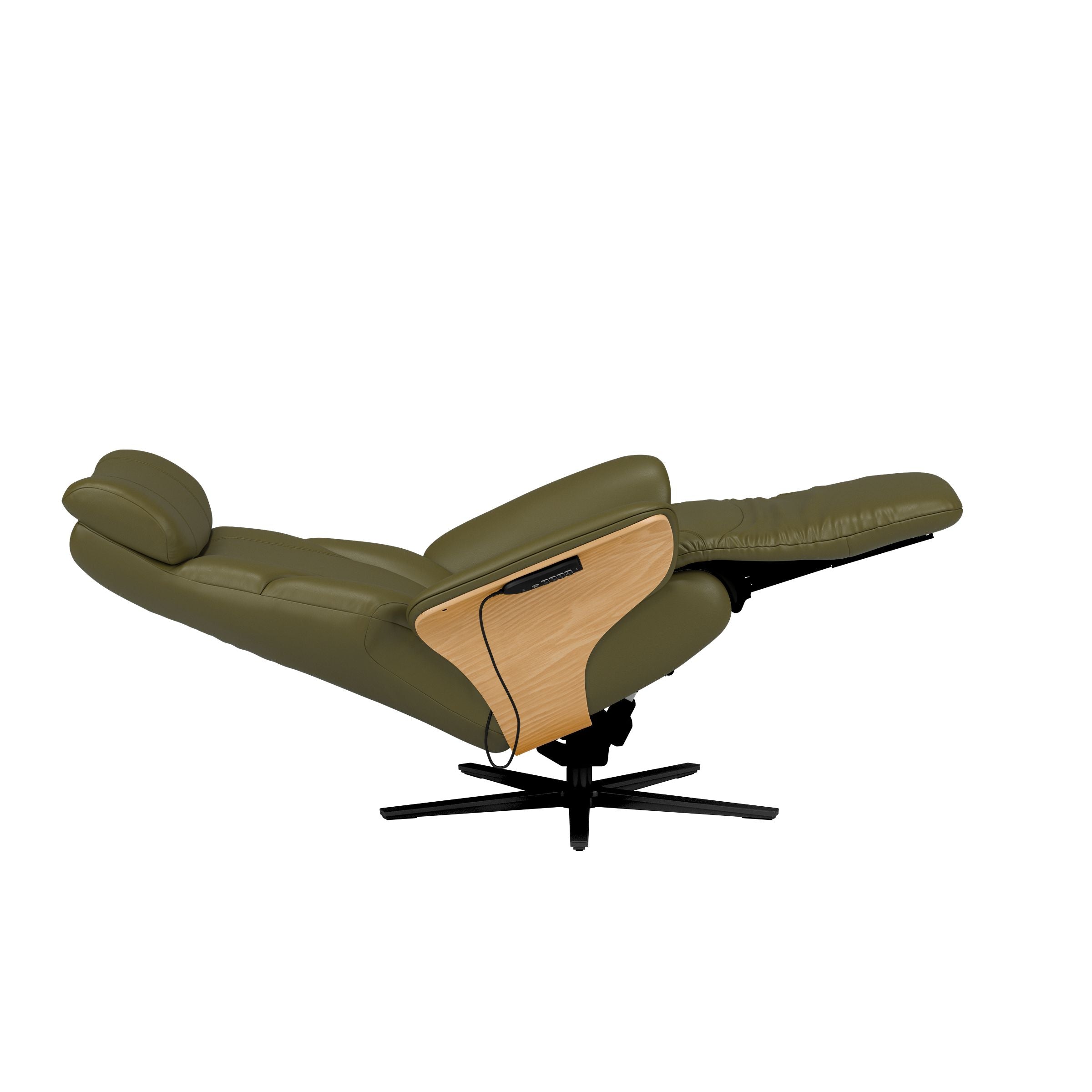 Stressless Adam Disc Base Recliner — Paloma Dark Olive