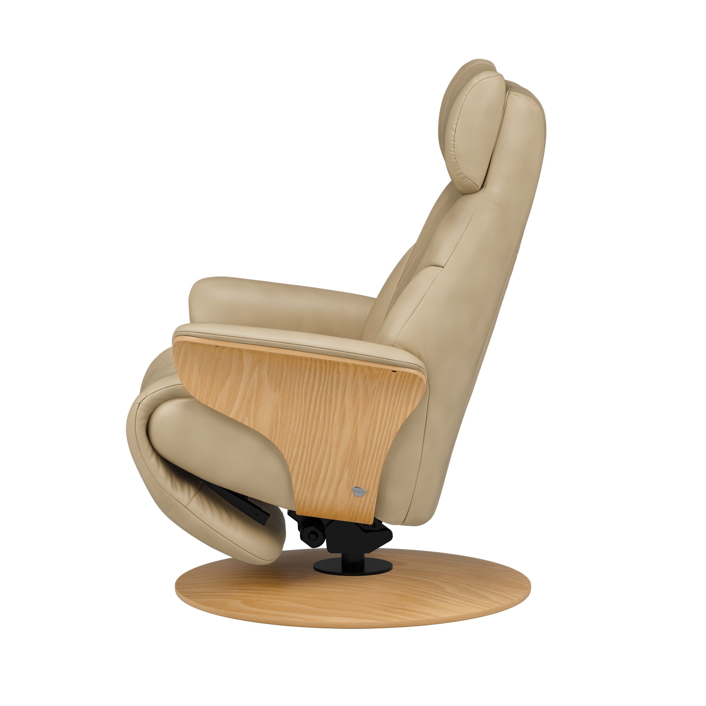 Stressless Adam Wood Disc Recliner — Paloma Fog