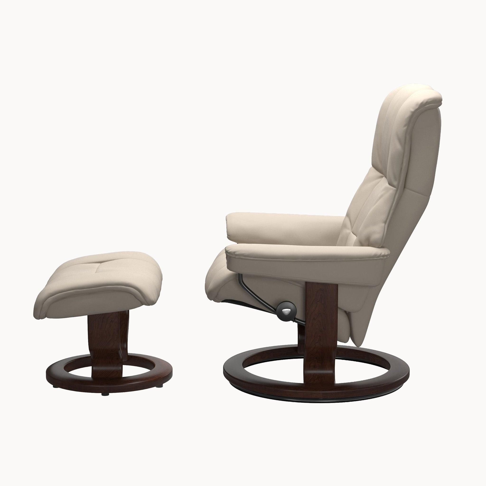 Stressless Mayfair Classic Base Chair & Ottoman - Paloma Fog