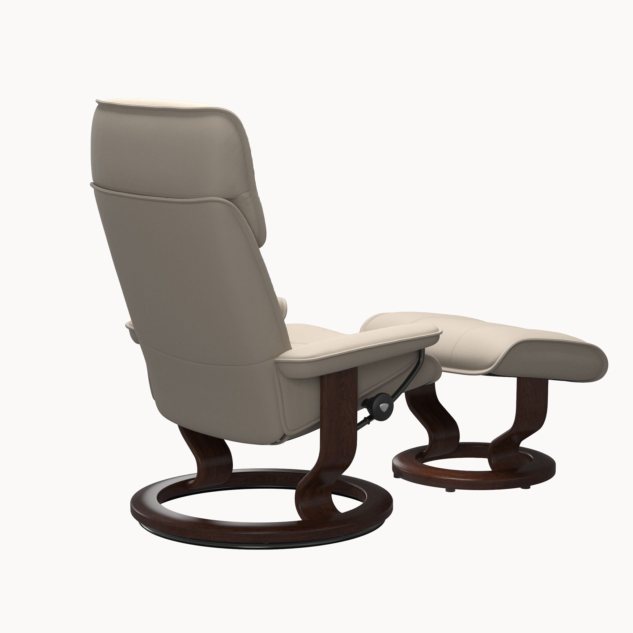 Stressless Admiral Classic Base Chair & Ottoman - Paloma Fog
