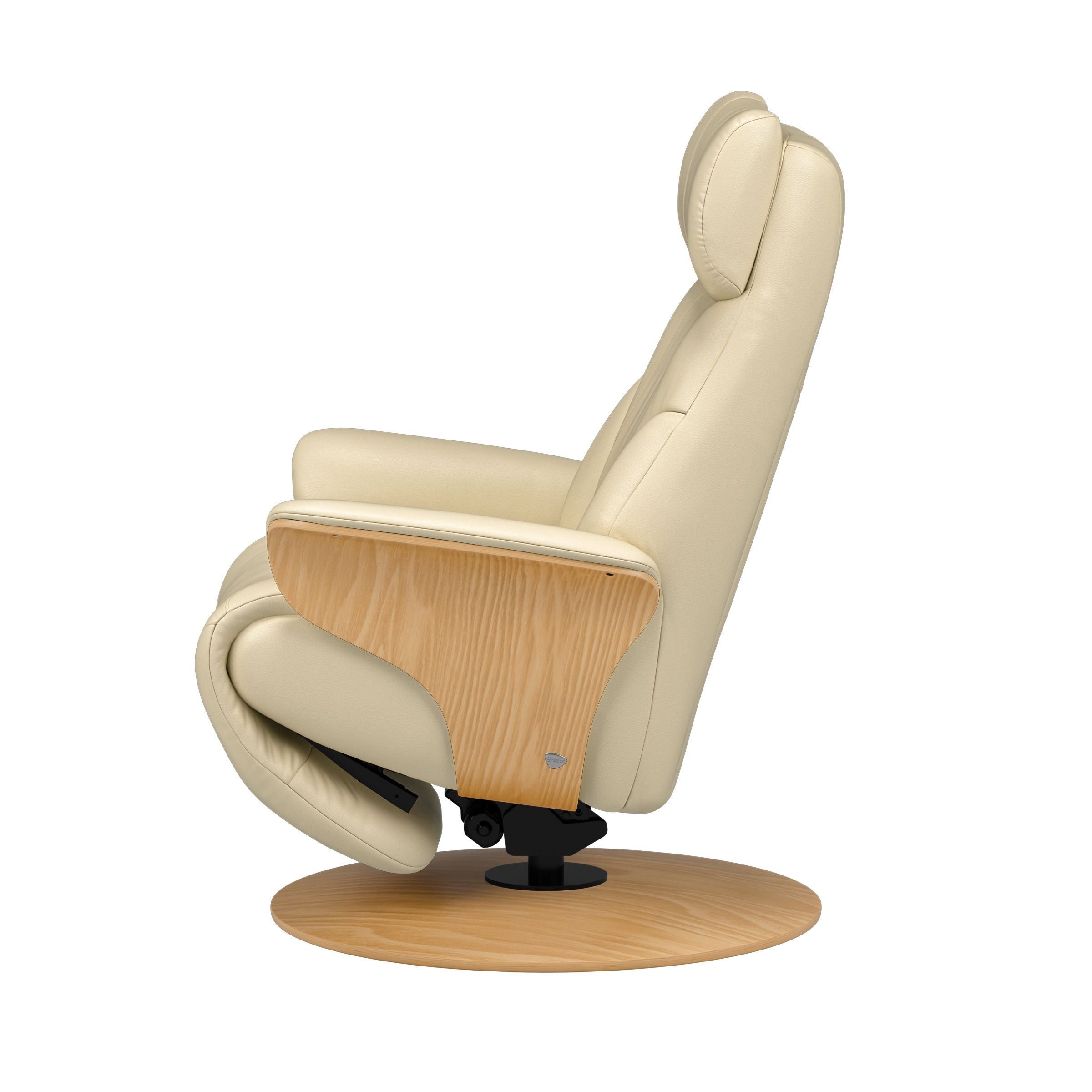 Stressless Adam Wood Disc Recliner — Paloma Light Grey