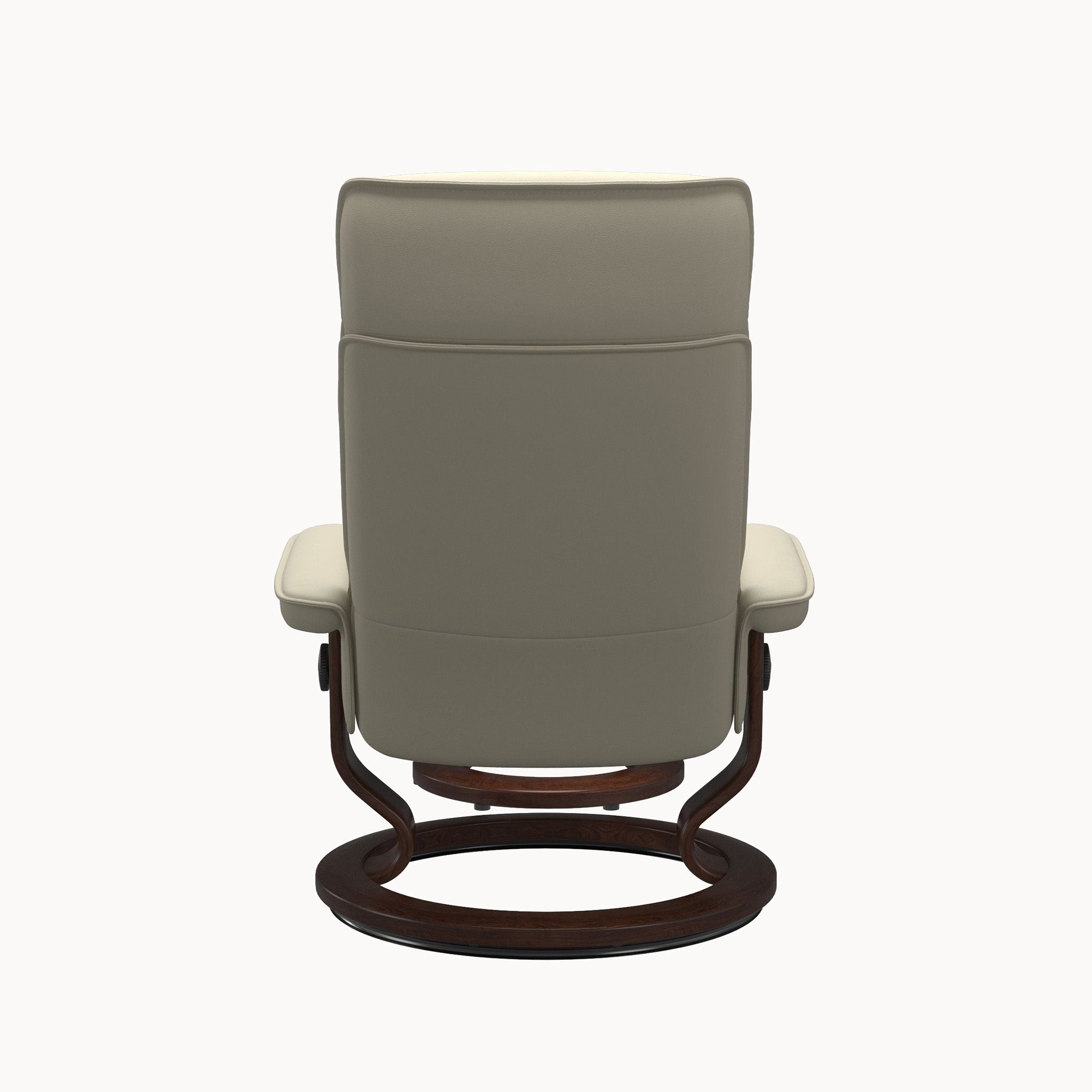 Stressless Admiral Classic Base Chair & Ottoman - Paloma Light Grey