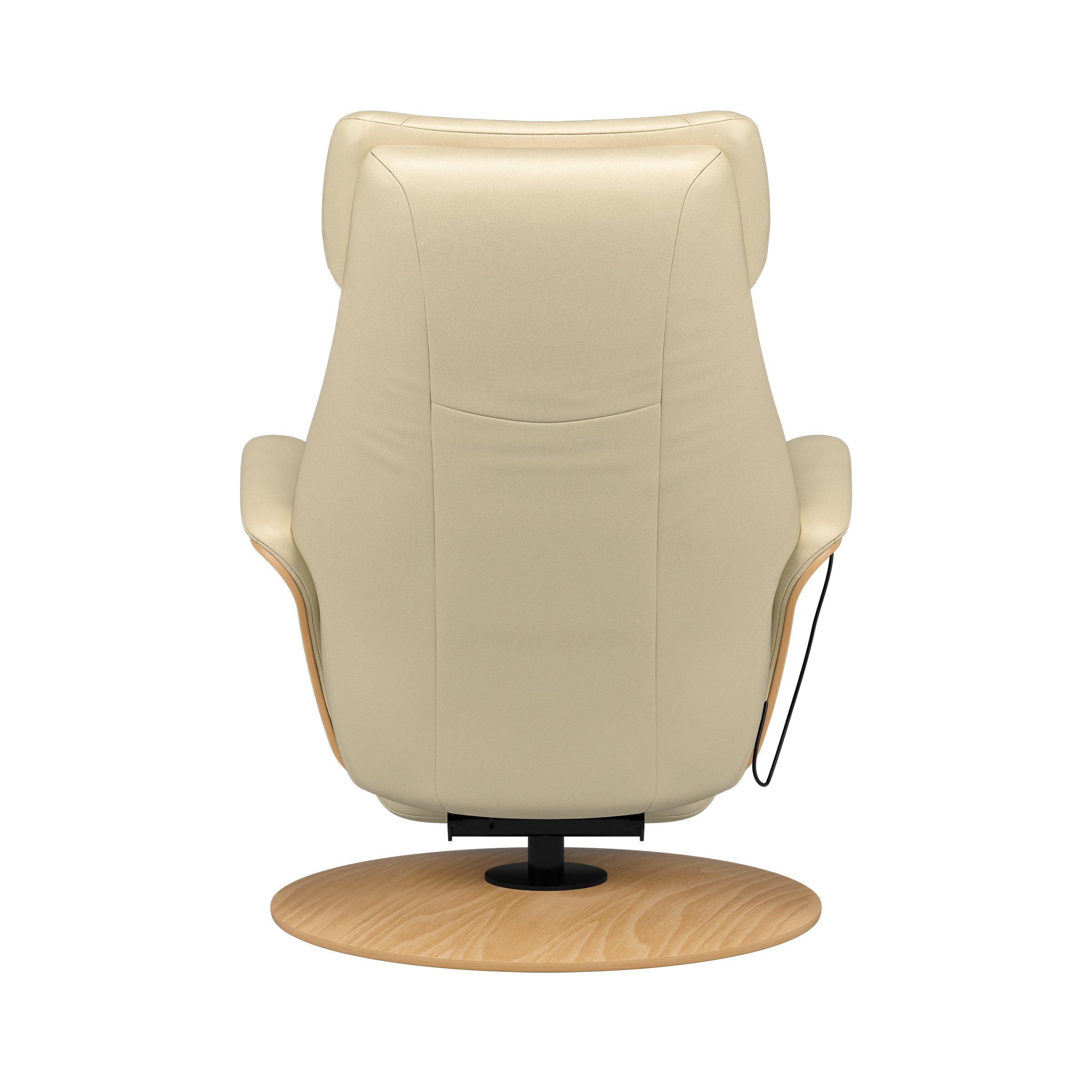 Stressless Adam Wood Disc Recliner — Paloma Light Grey