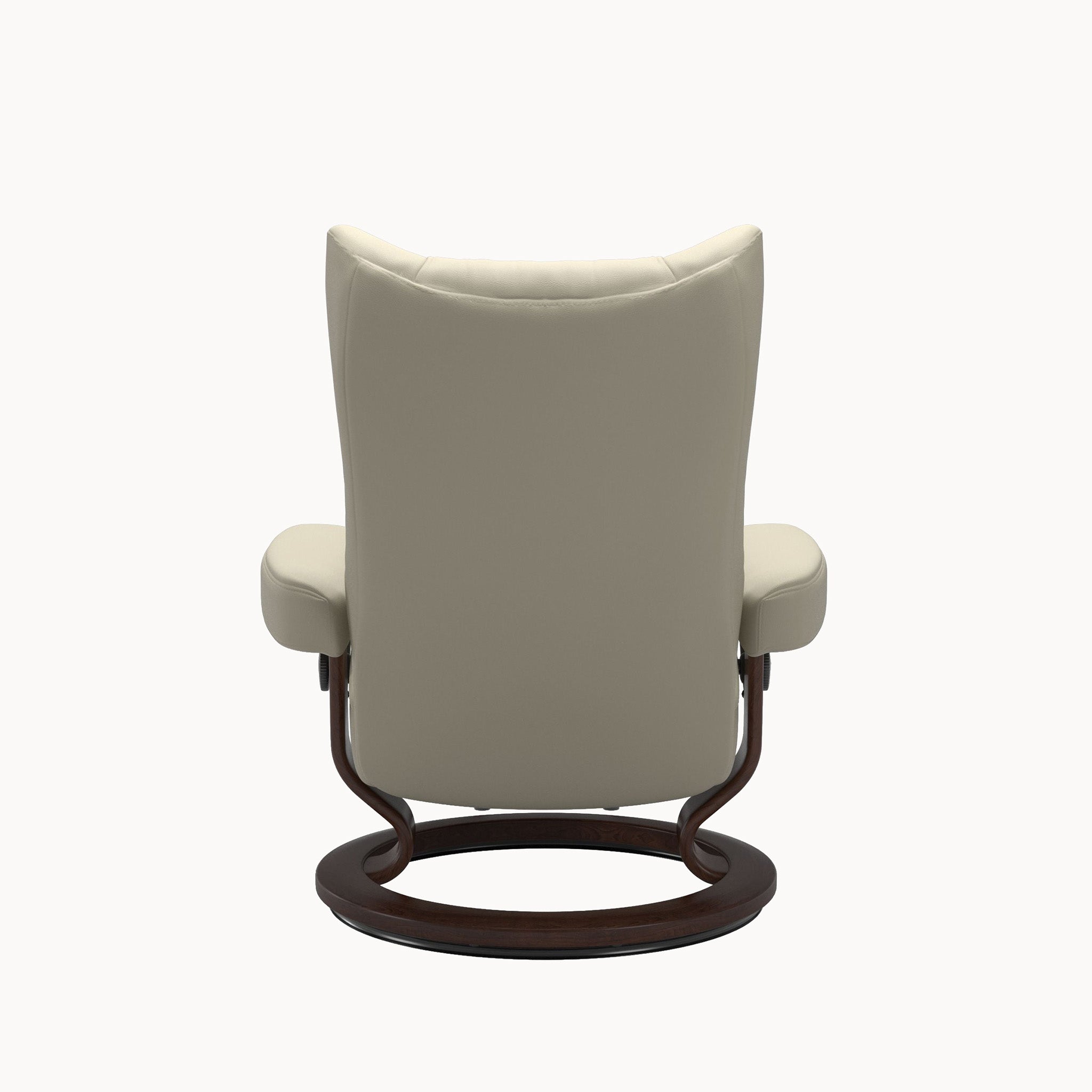 Stressless Wing Classic Base Chair & Ottoman - Paloma Light Grey