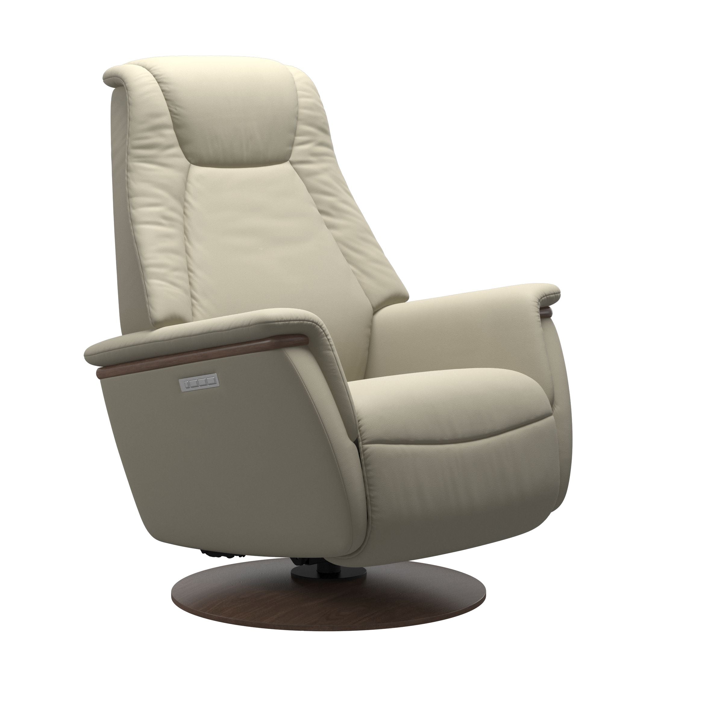 Stressless Max Moon Base Recliner — Paloma Light Grey