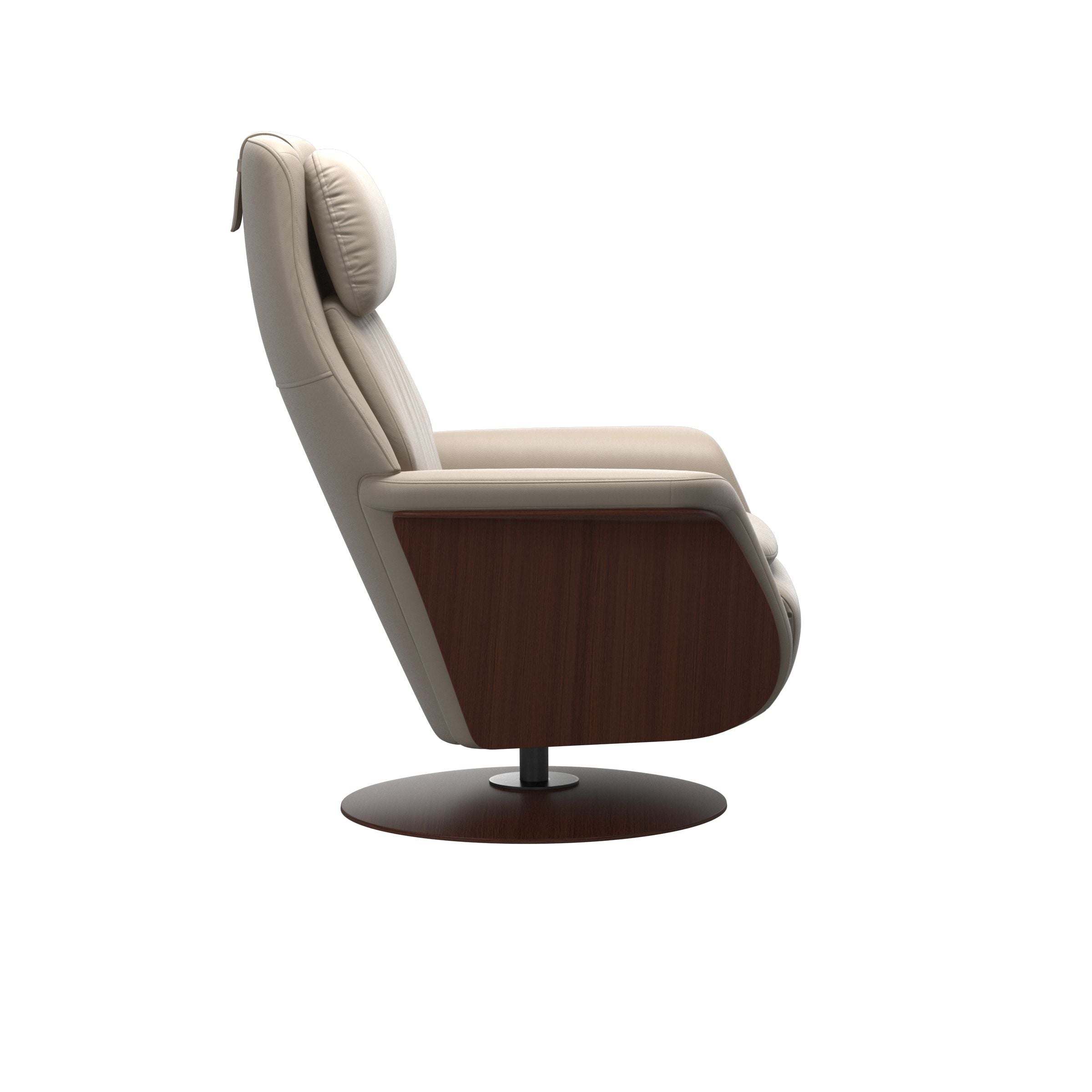 Stressless Sam Disc Base Recliner — Paloma Mushroom