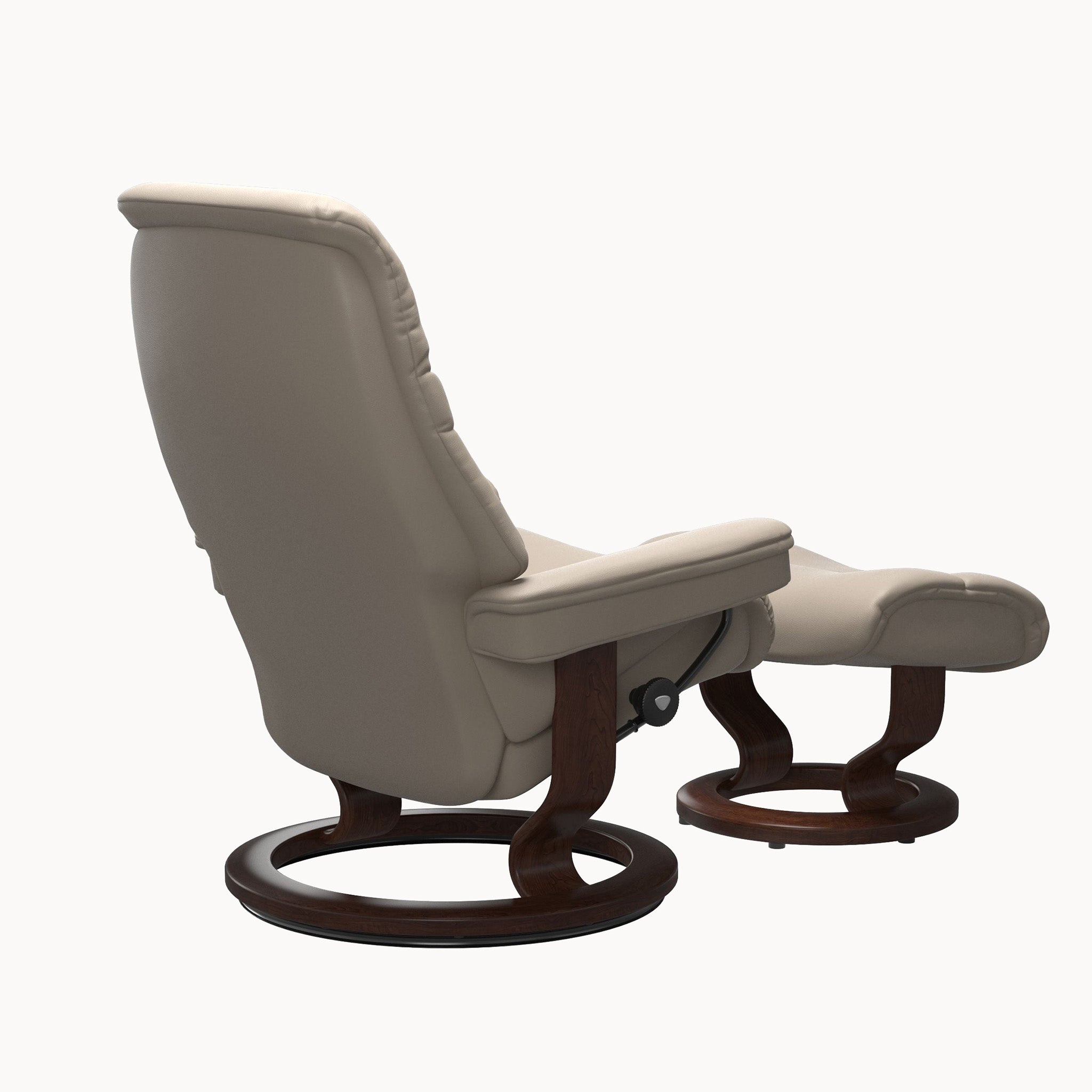 Stressless Sunrise Classic Base Chair & Ottoman - Paloma Mushroom