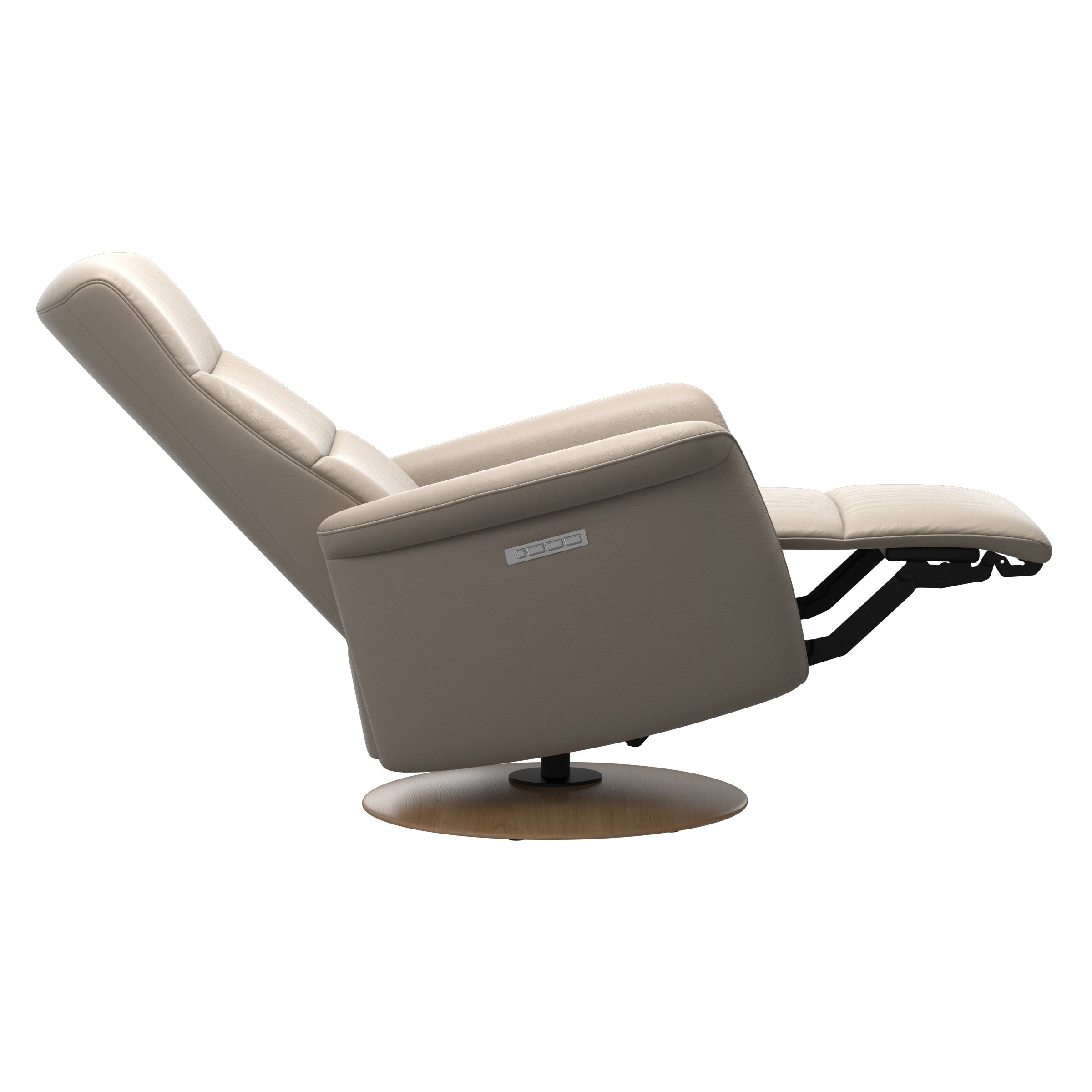Stressless Mike Moon Base Recliner — Paloma Mushroom