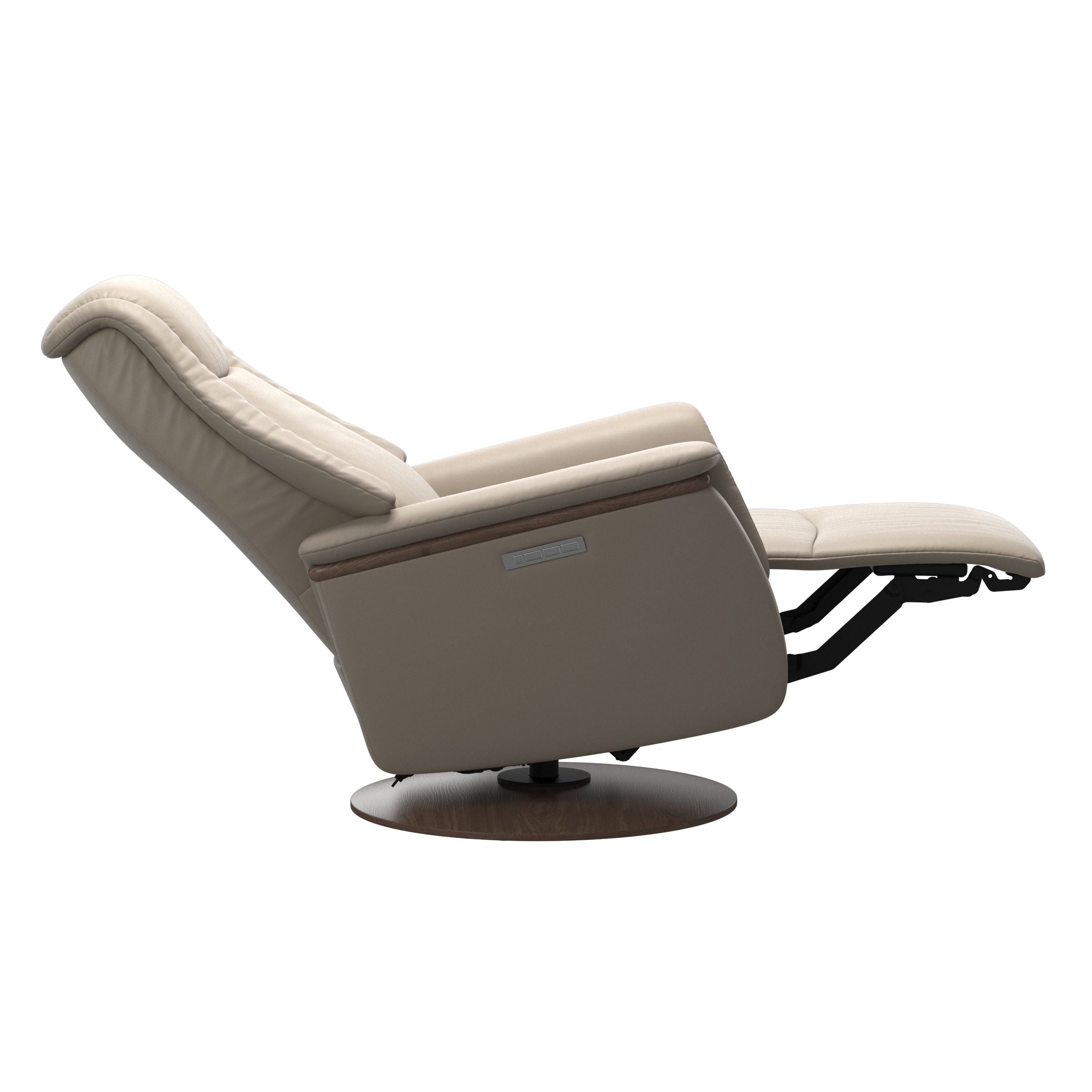 Stressless Max Moon Base Recliner — Paloma Mushroom