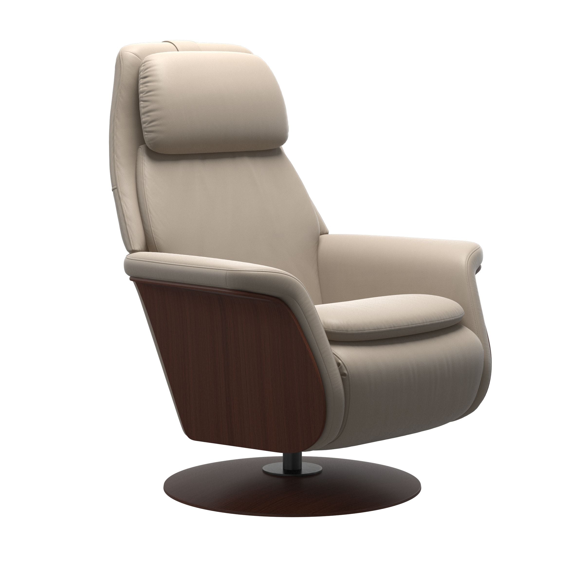 Stressless Sam Disc Base Recliner — Paloma Mushroom