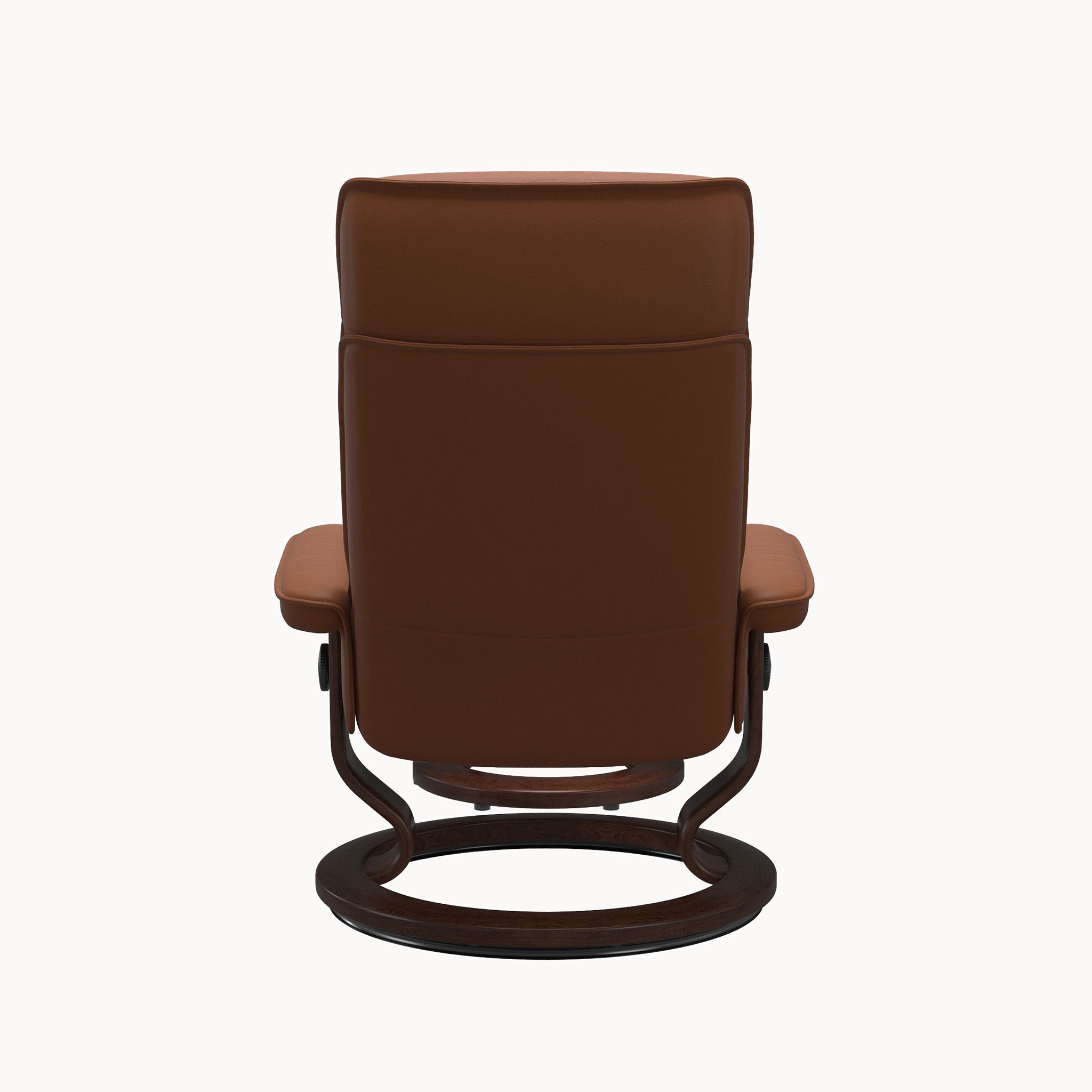 Stressless Admiral Classic Base Chair & Ottoman - Paloma New Cognac