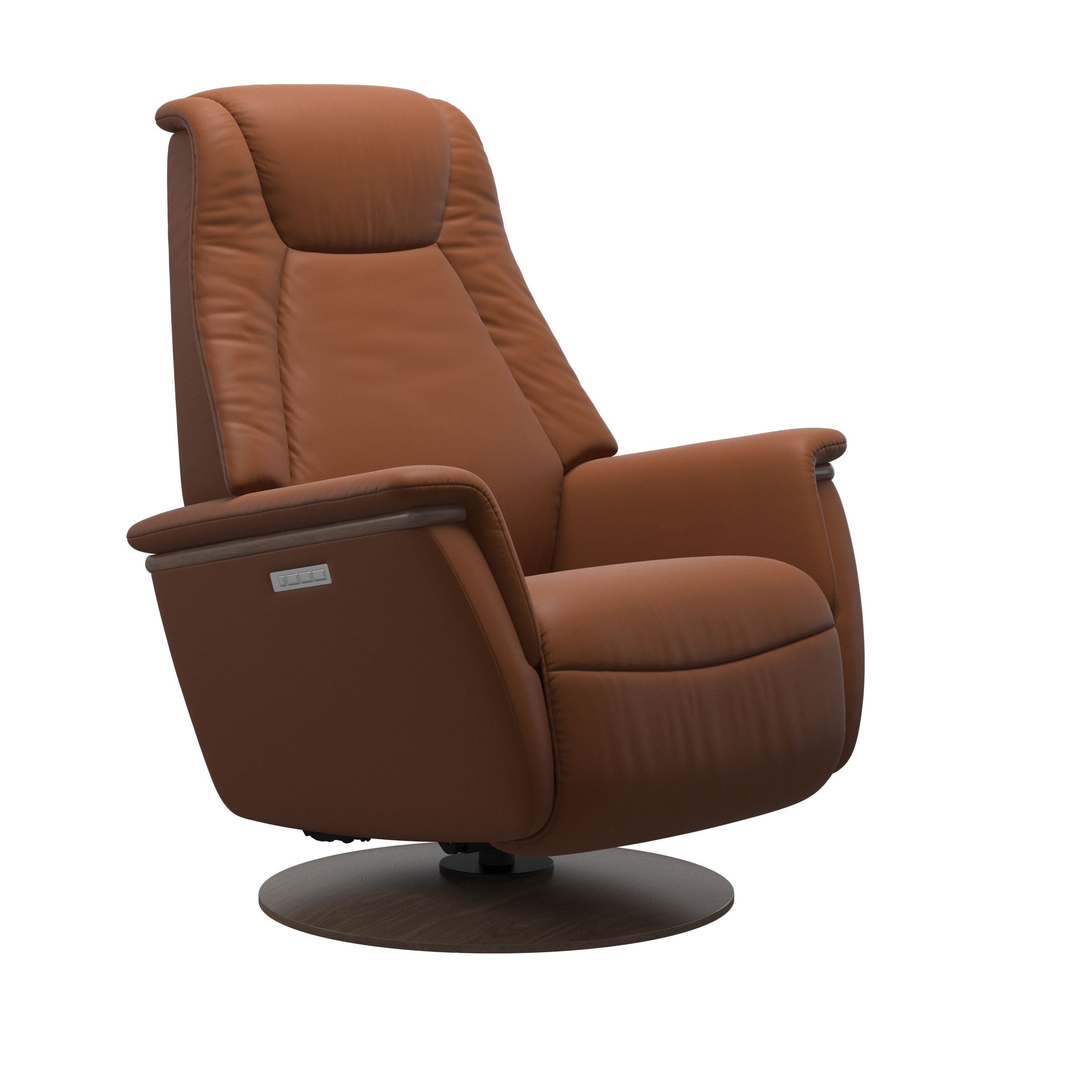Stressless Max Moon Base Recliner — Paloma New Cognac
