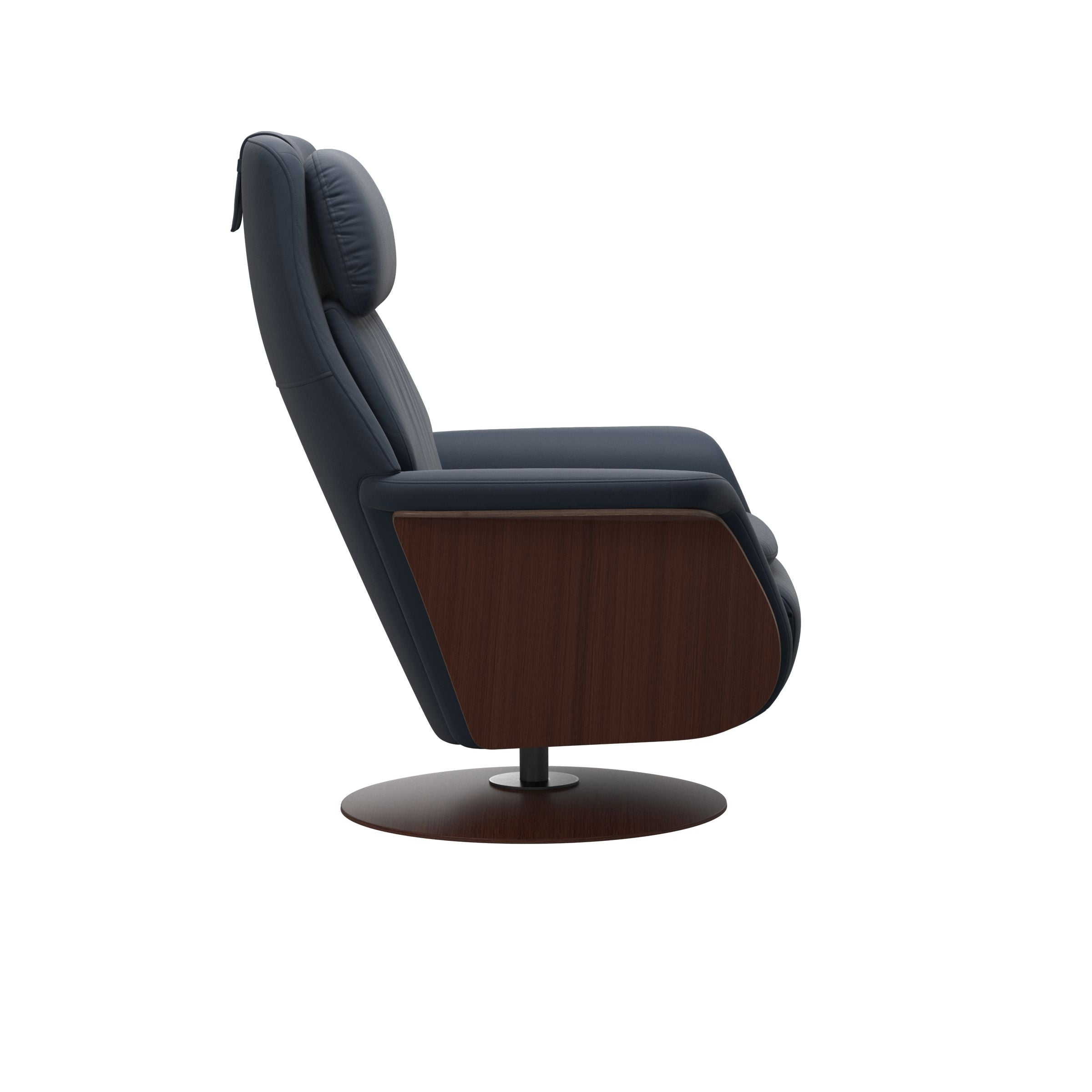Stressless Sam Disc Base Recliner — Paloma Oxford Blue