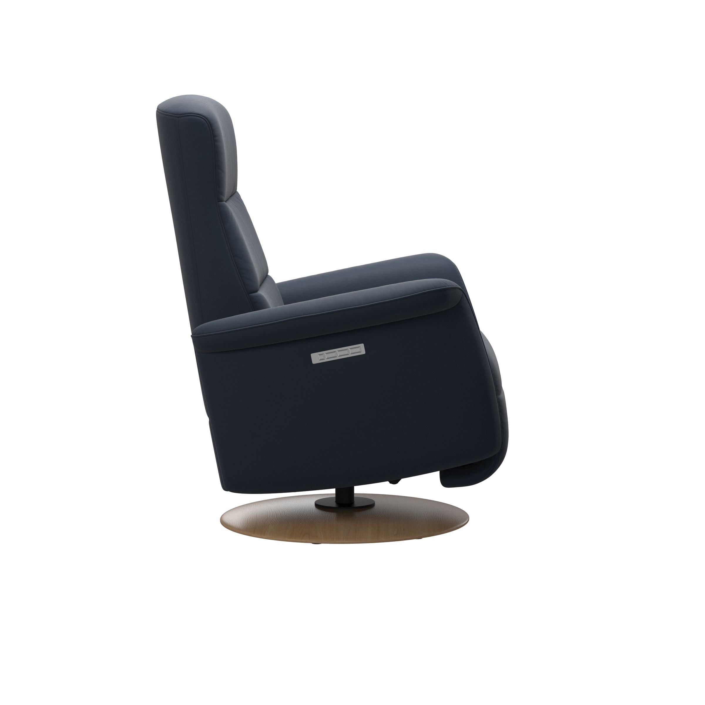 Stressless Mike Moon Base Recliner — Paloma Oxford Blue