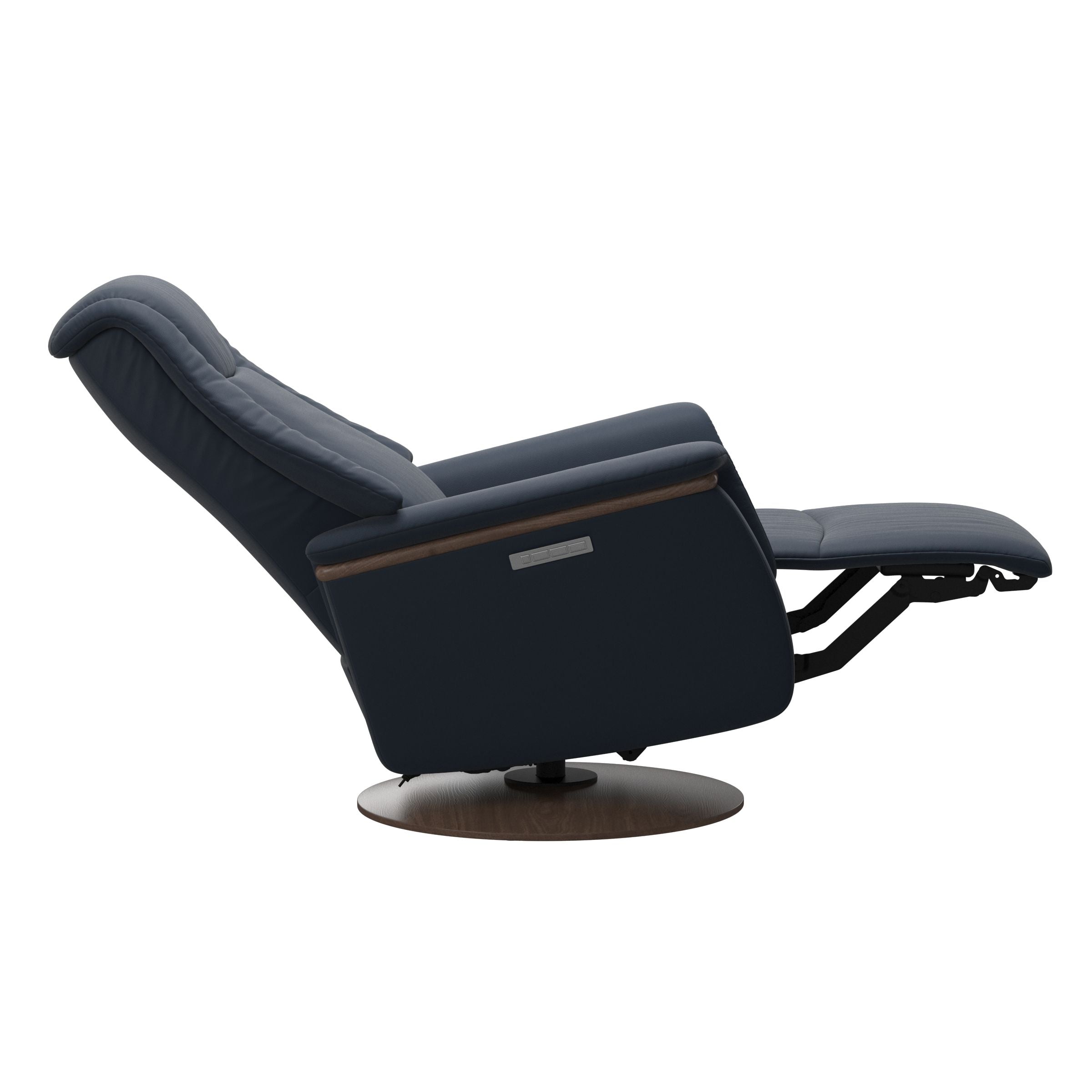 Stressless Max Moon Base Recliner — Paloma Oxford Blue
