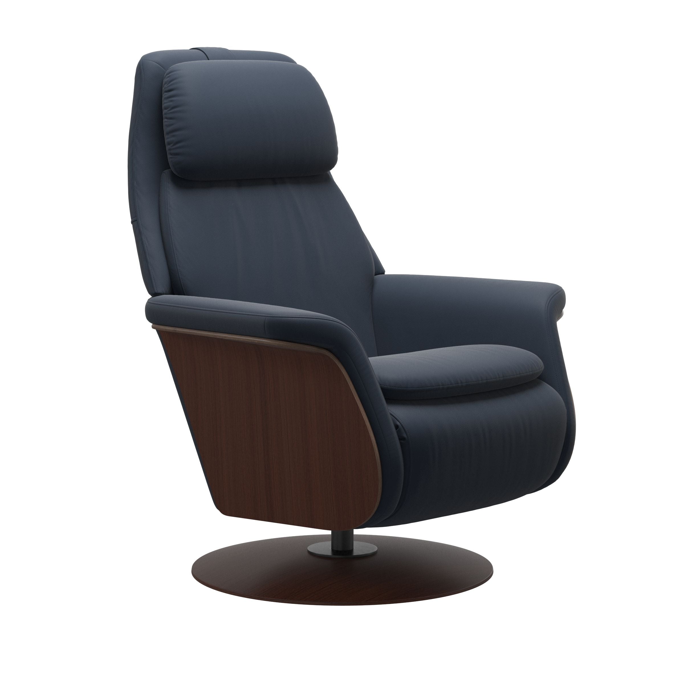 Stressless Sam Disc Base Recliner — Paloma Oxford Blue