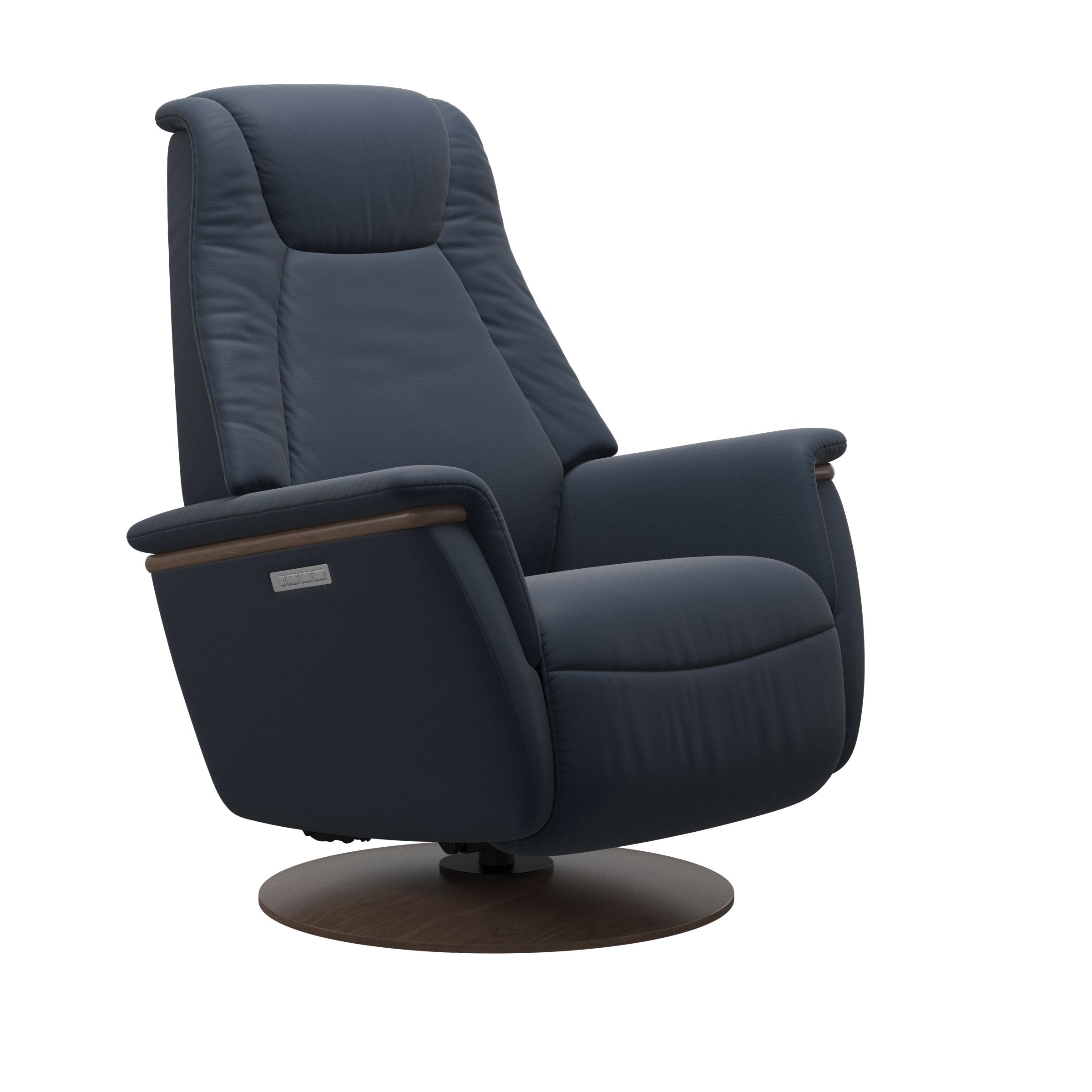 Stressless Max Moon Base Recliner — Paloma Oxford Blue
