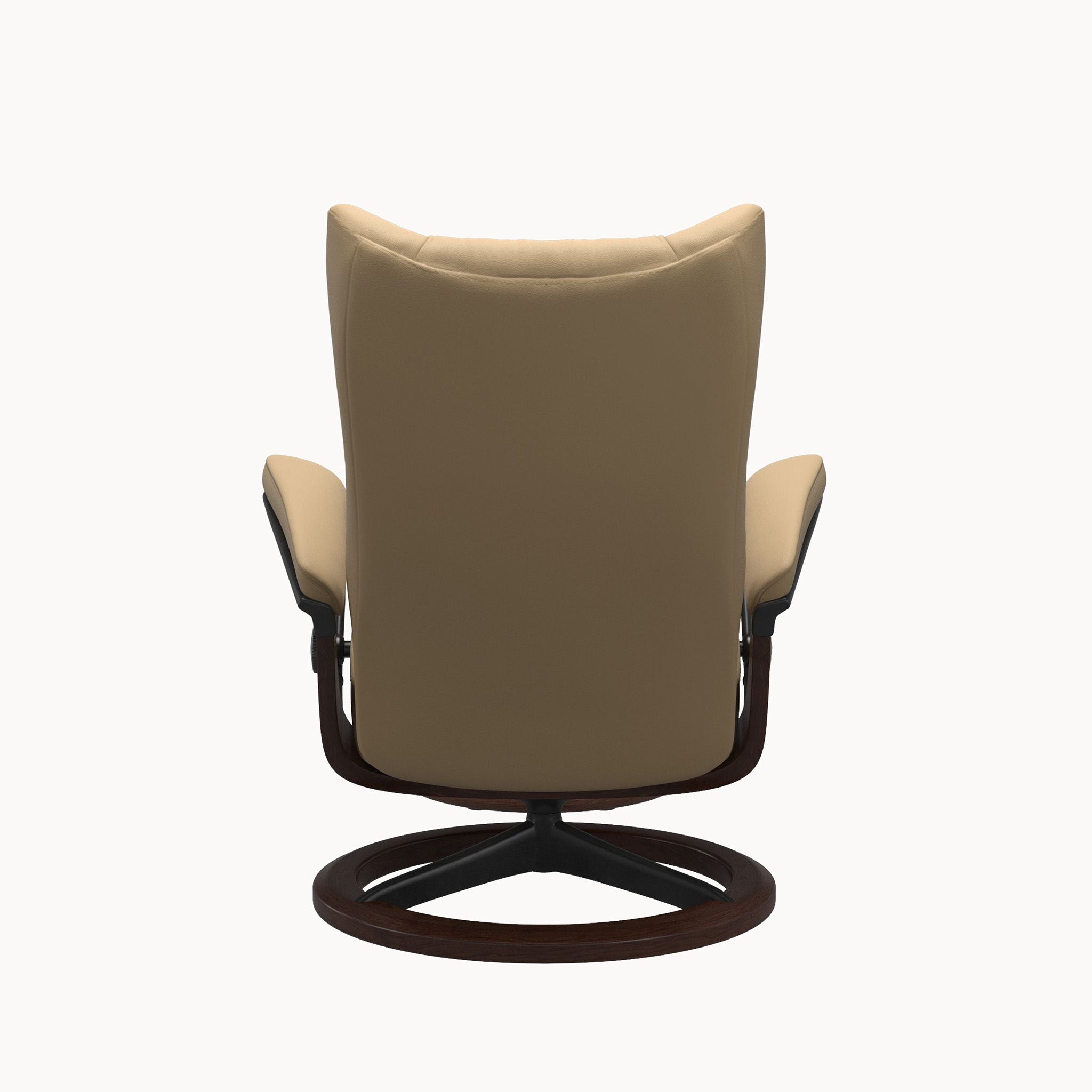 Stressless Wing Signature Base Chair & Ottoman - Paloma Sand