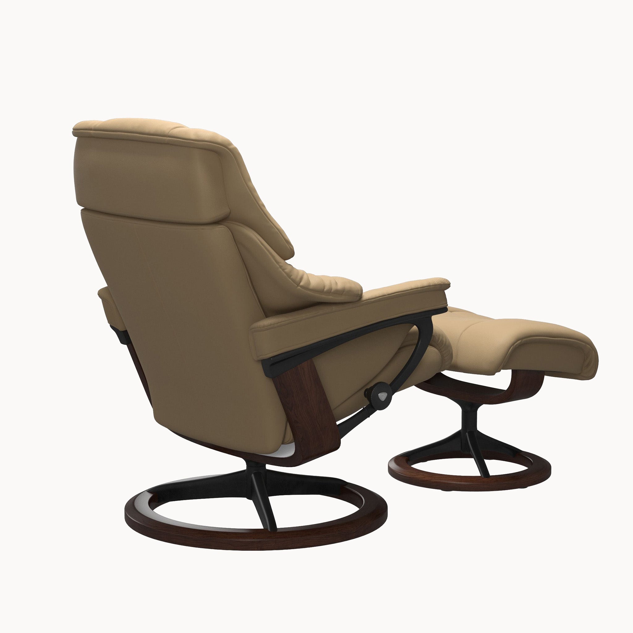 Stressless Reno Classic Base Chair & Ottoman - Paloma Sand