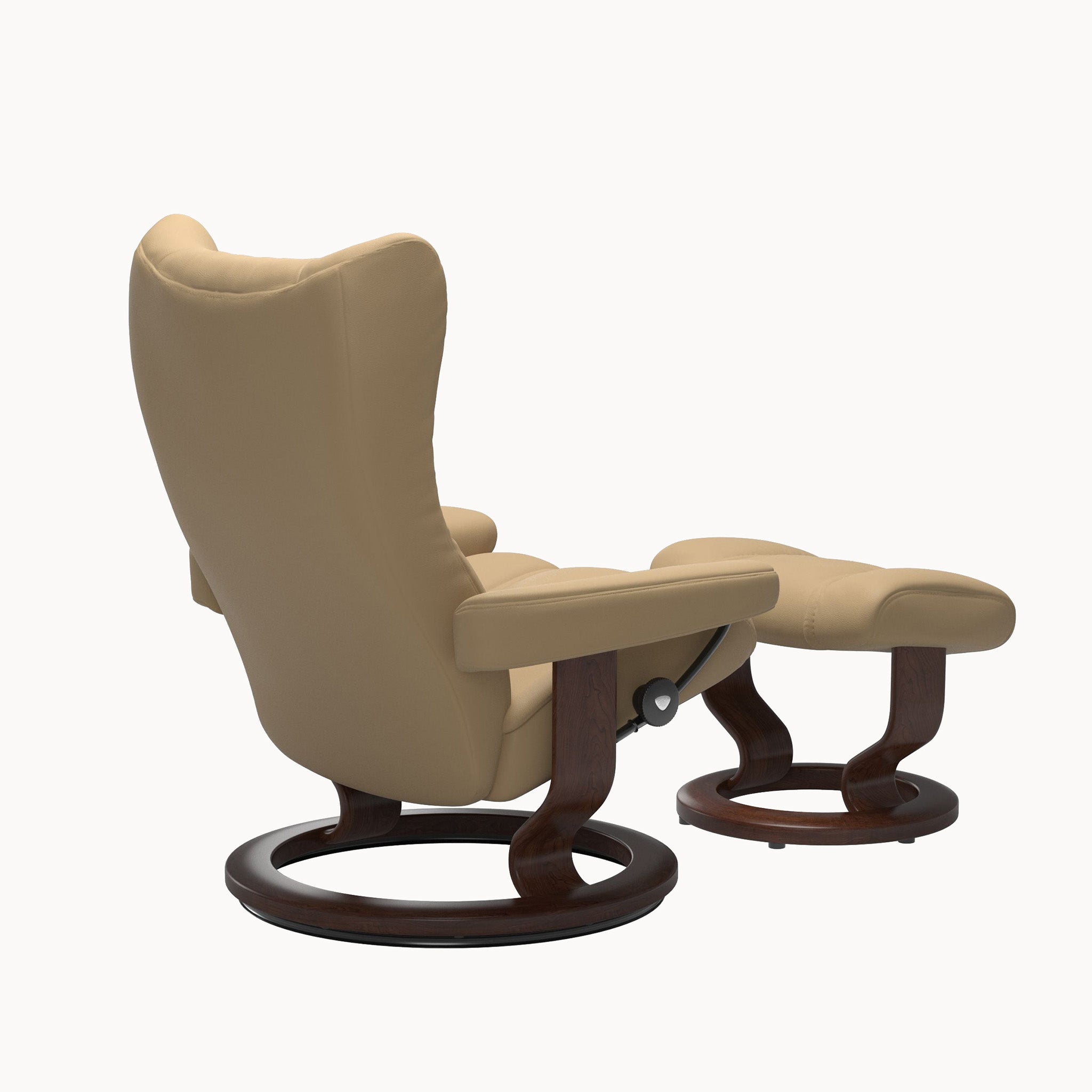 Stressless Wing Classic Base Chair & Ottoman - Paloma Sand