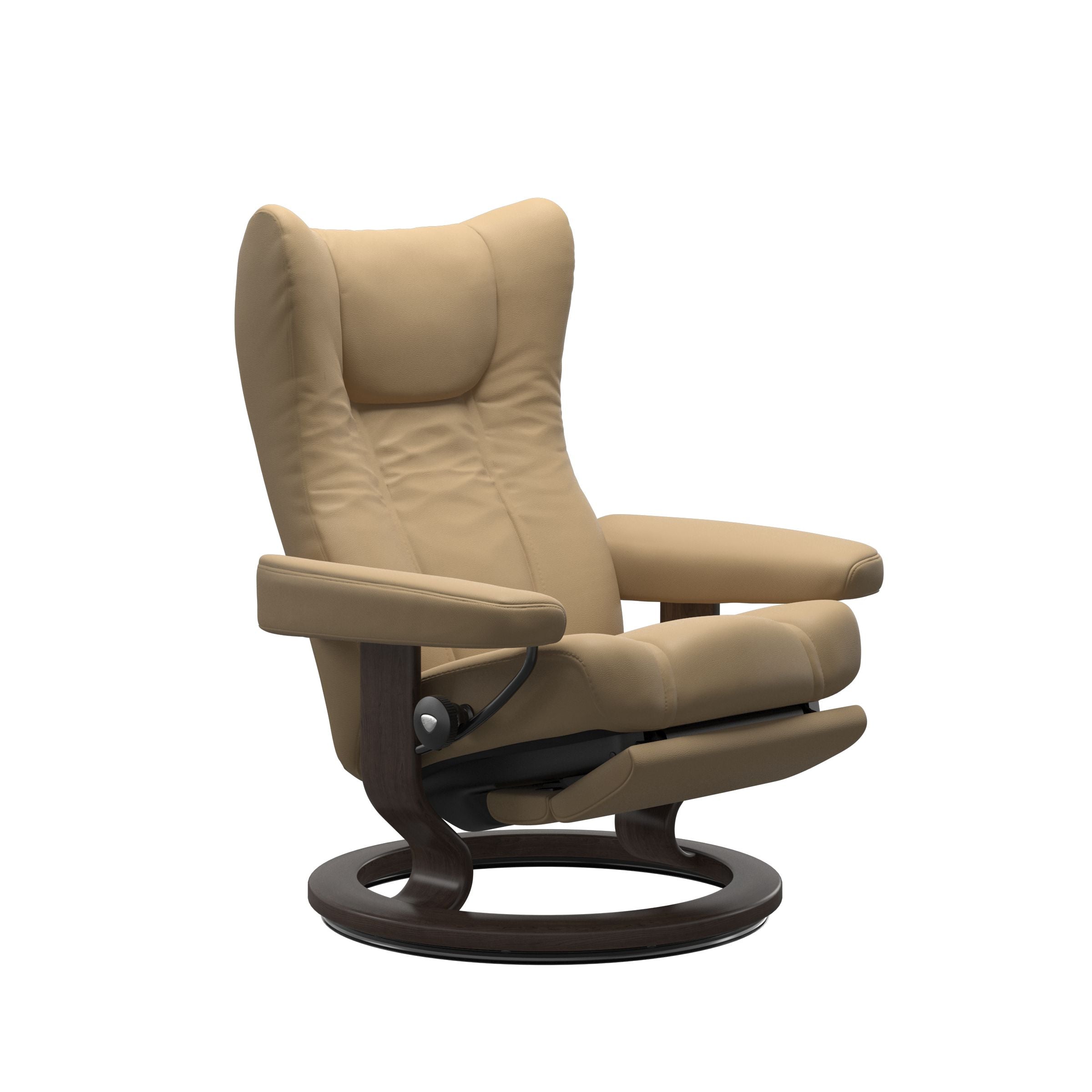 Stressless Wing Power Recliner — Paloma Sand