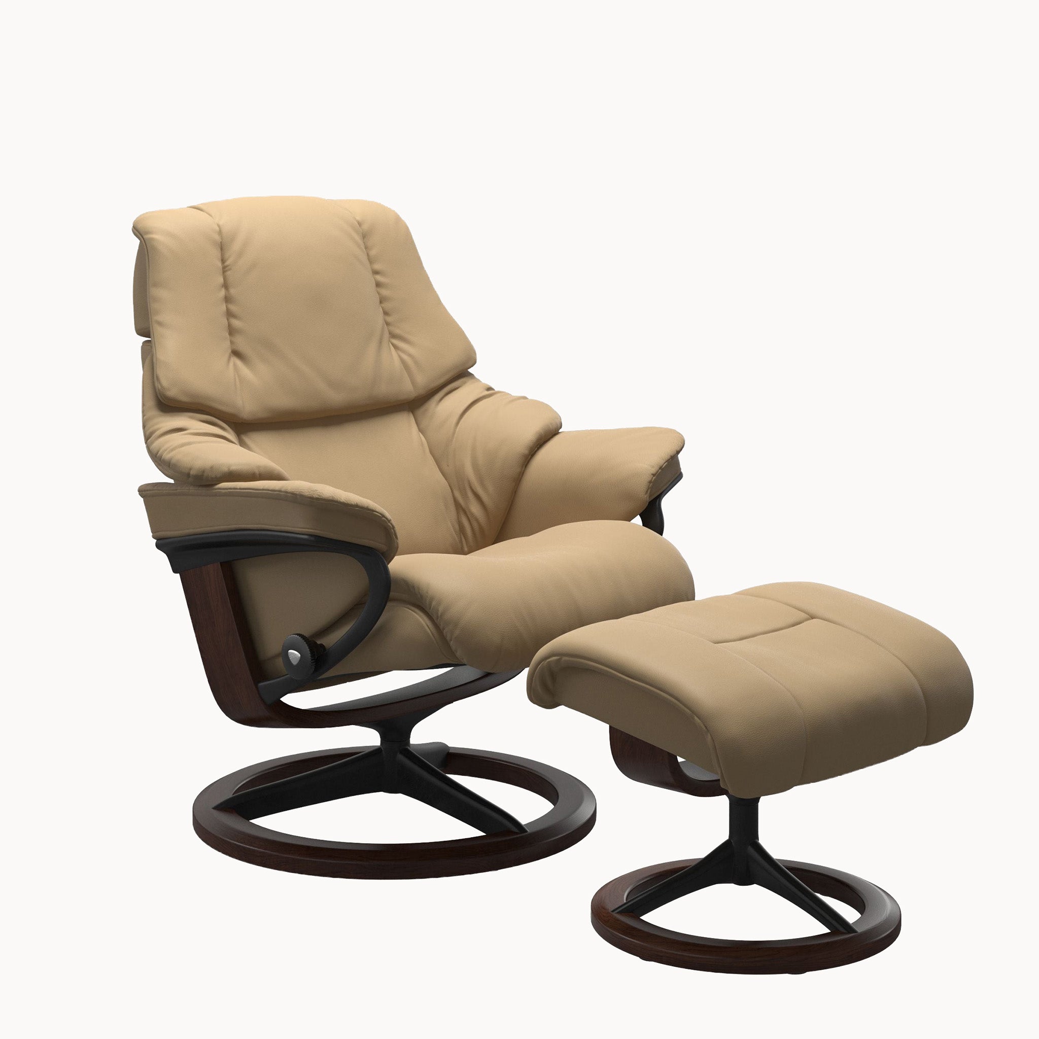Stressless Reno Classic Base Chair & Ottoman - Paloma Sand