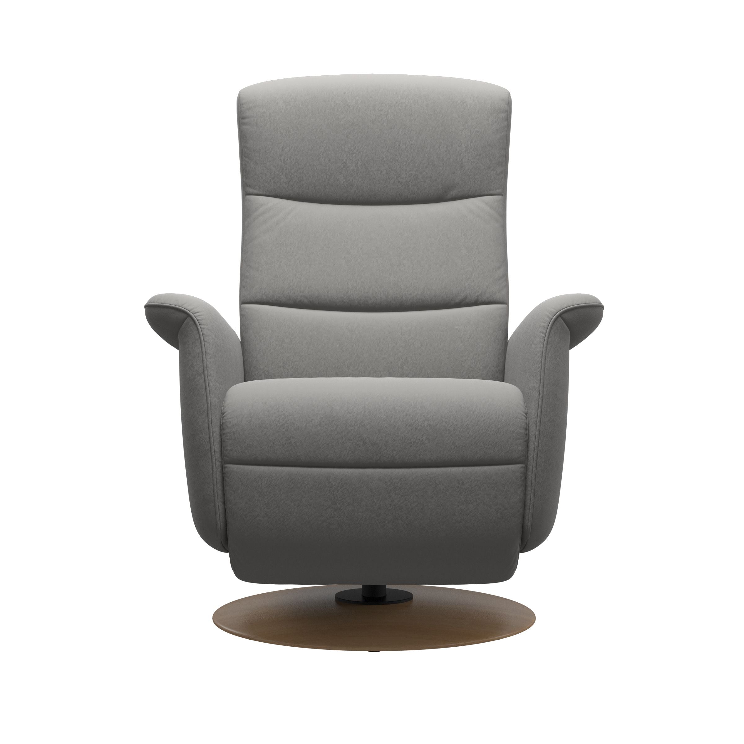 Stressless Mike Moon Base Recliner — Paloma Silver Grey