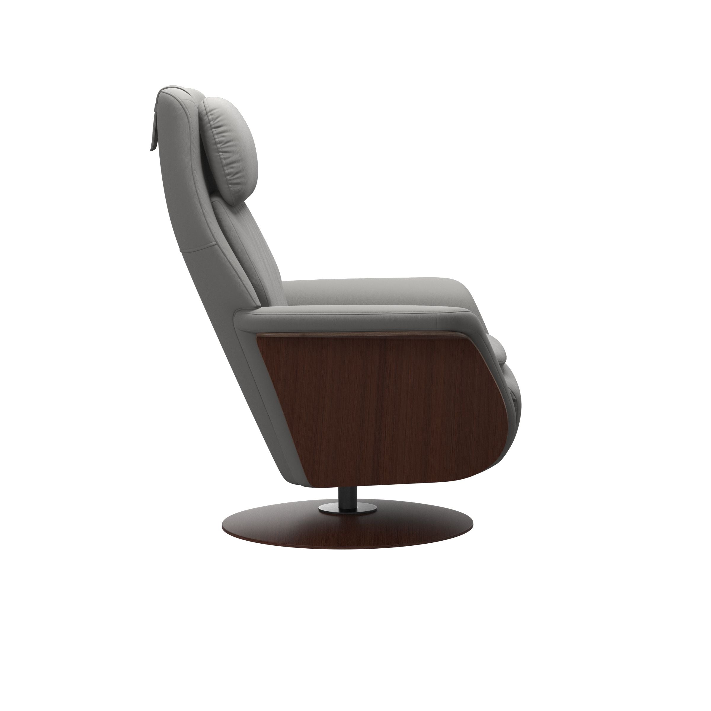 Stressless Sam Disc Base Recliner — Paloma Silver Grey