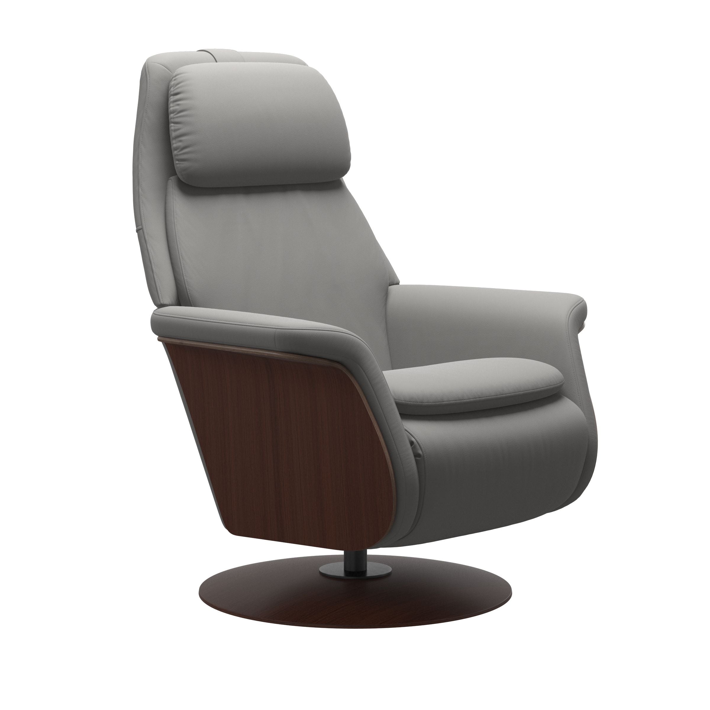 Stressless Sam Disc Base Recliner — Paloma Silver Grey