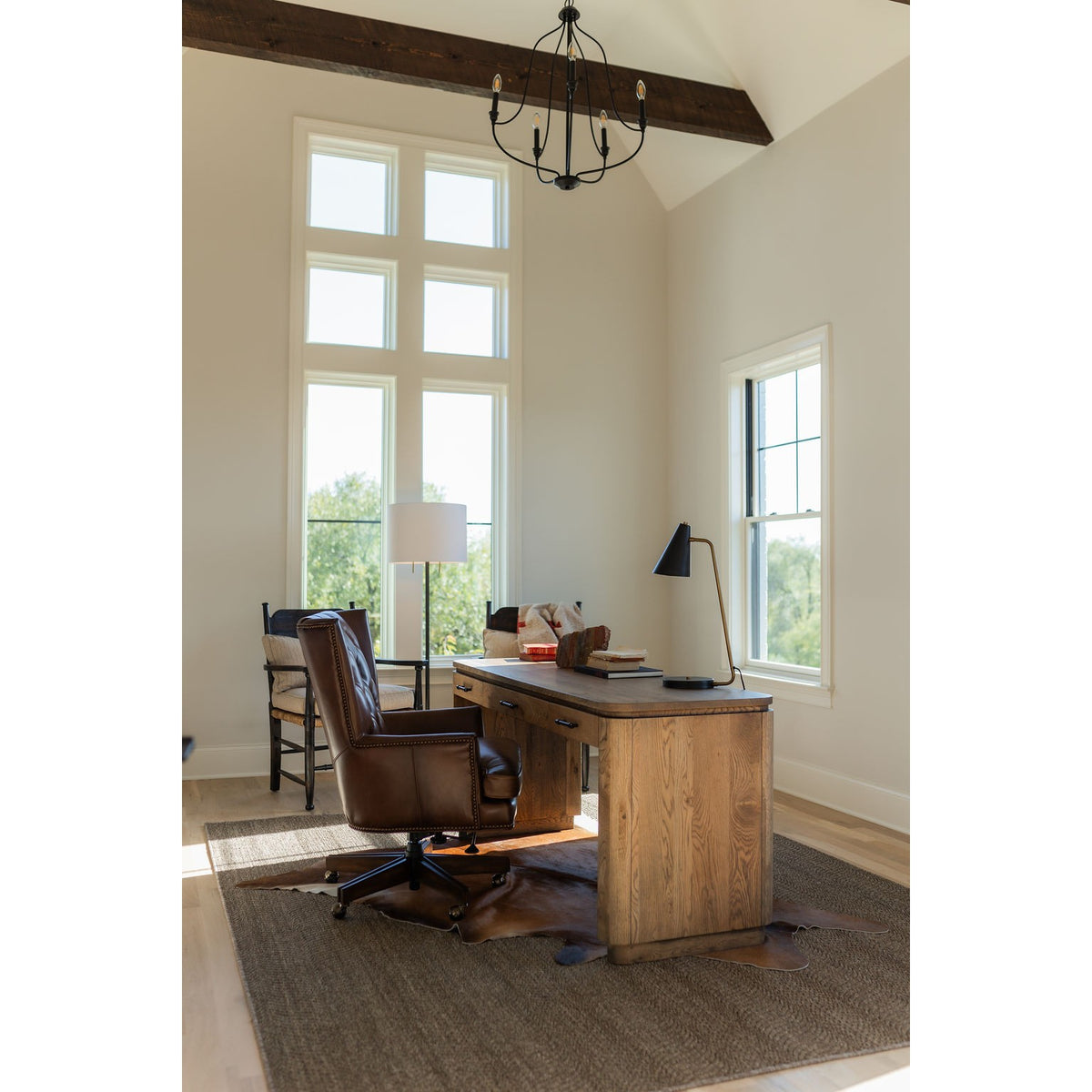 Yutzy Woodworking Rialto Writing Desk — in a Bradens-designed home office in Farragut