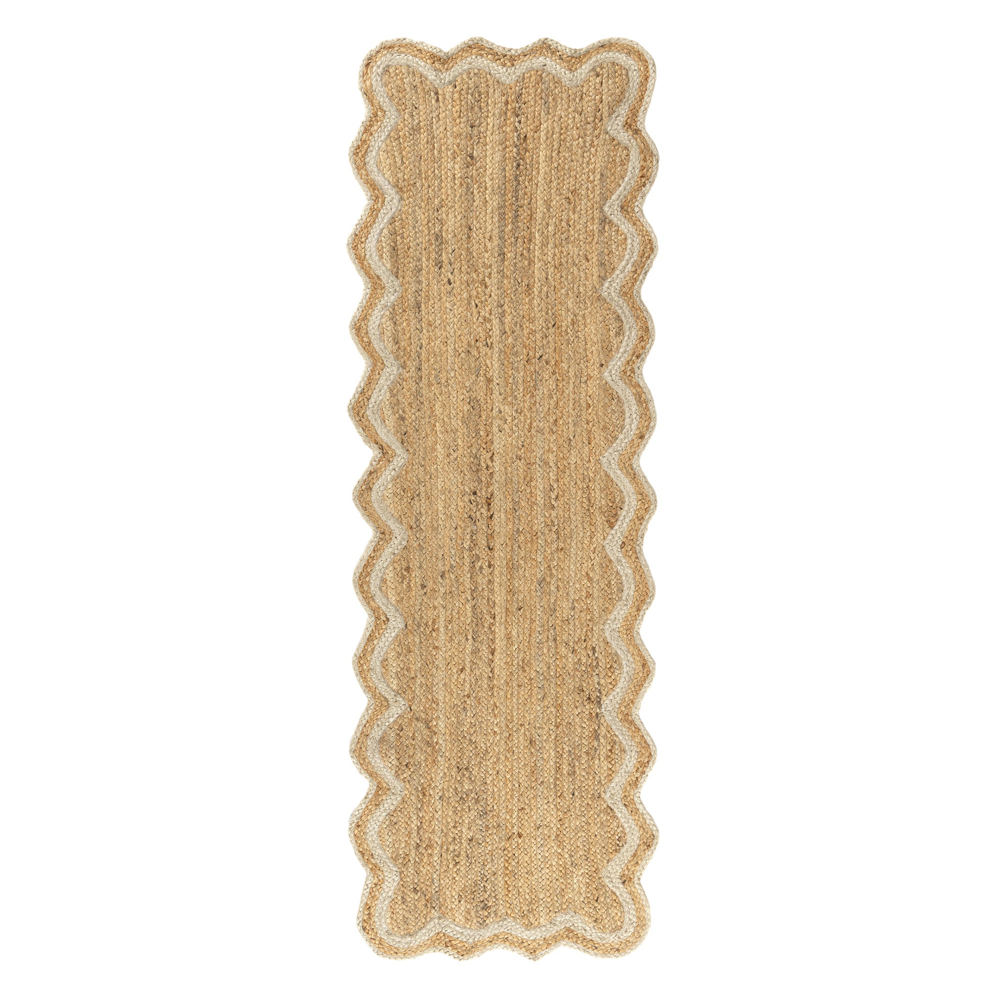 LR Home Scallop Rug — Natural / Ivory