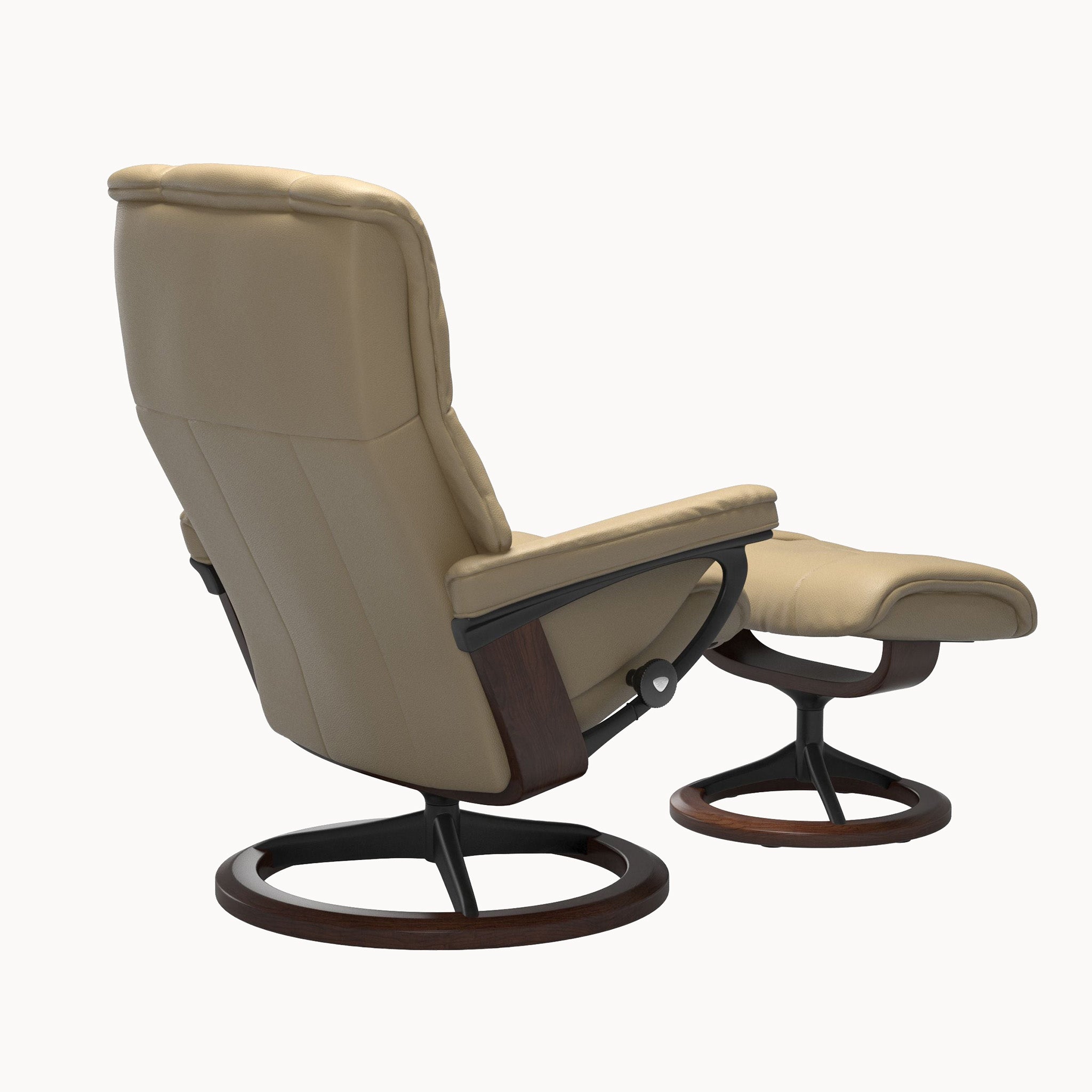 Stressless Mayfair Signature Base Chair & Ottoman - Velaro Beige