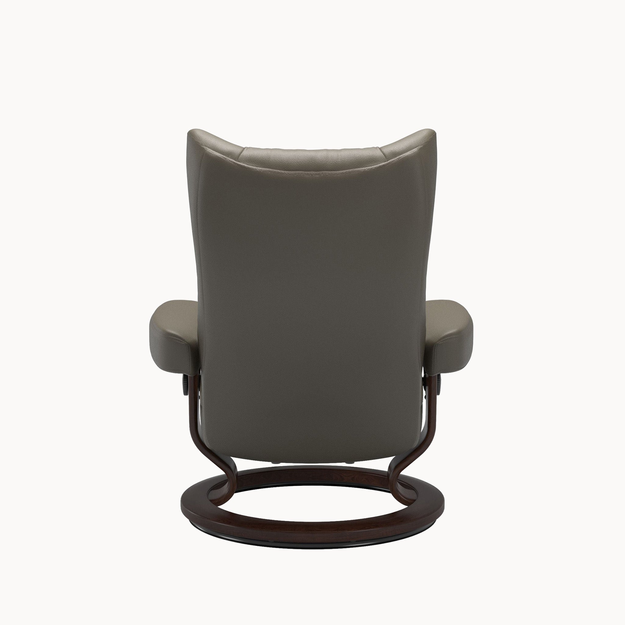 Stressless Wing Classic Base Chair & Ottoman - Velaro Forest Green