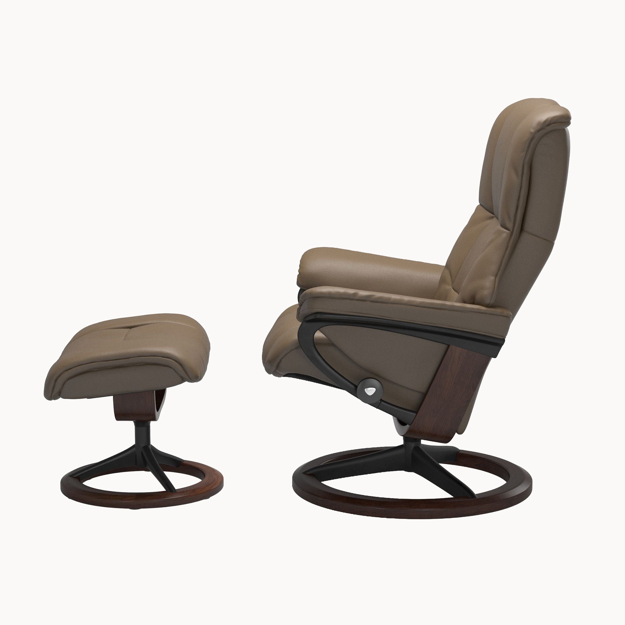 Stressless Mayfair Signature Base Chair & Ottoman - Velaro Mole